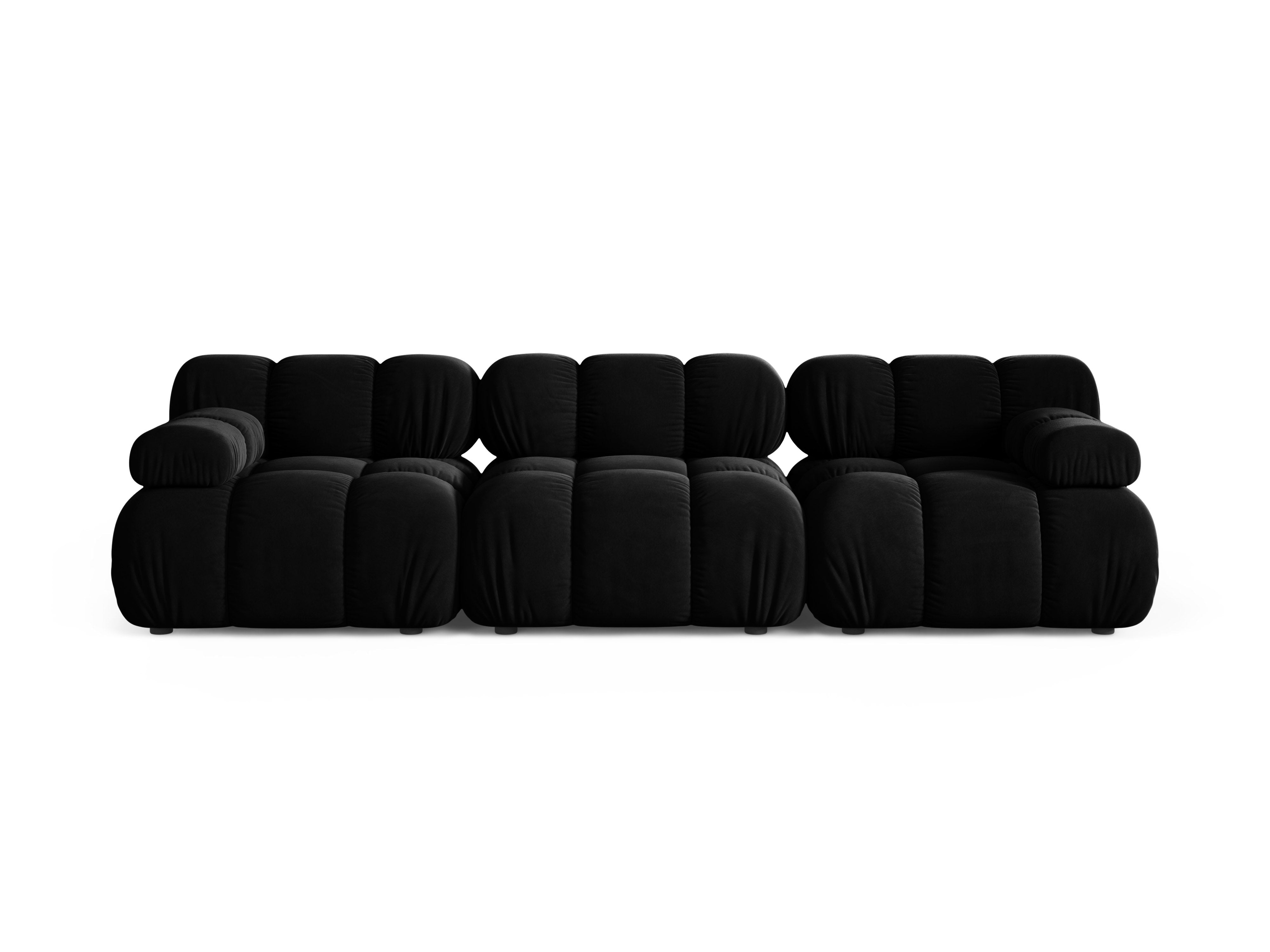 Sofa modułowa 3-osobowa BELLIS czarny welur