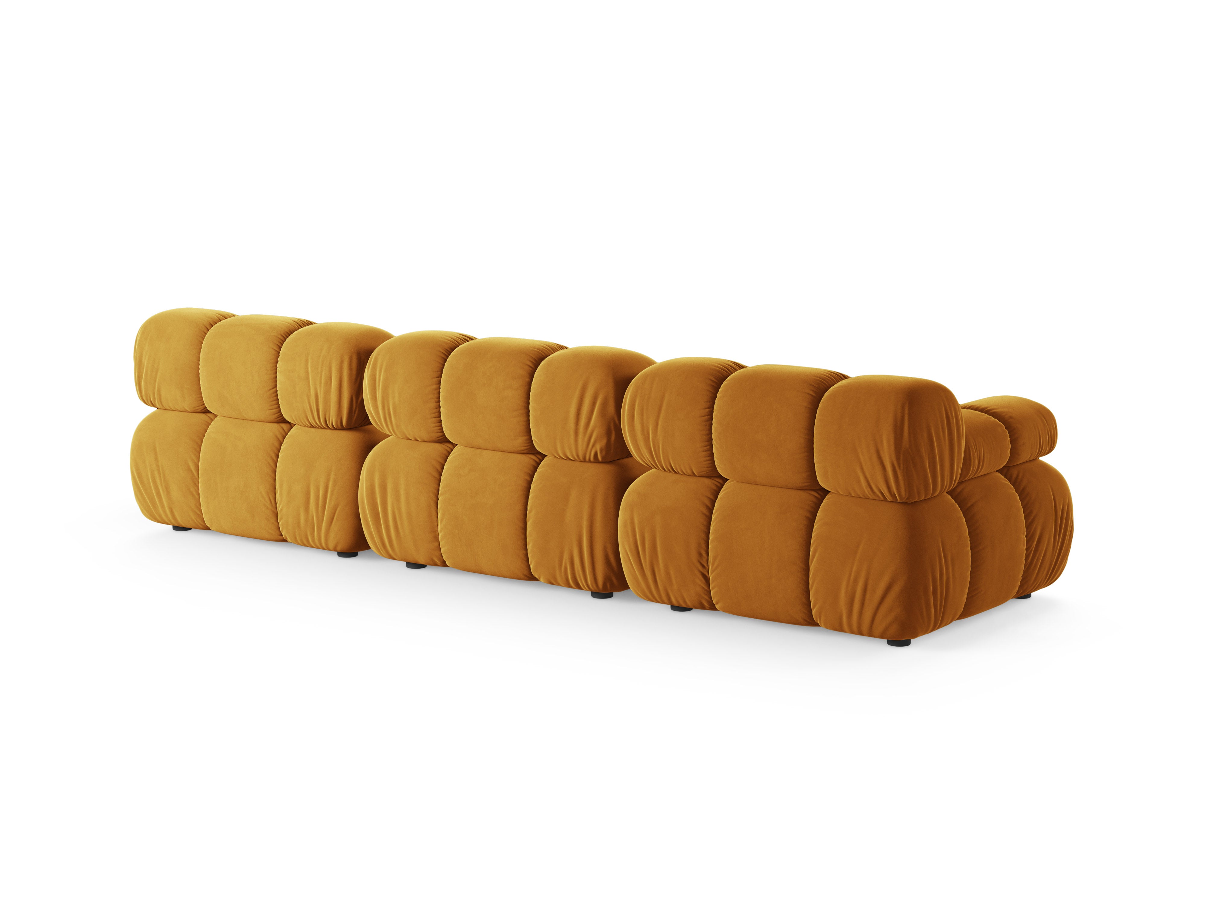 Sofa modułowa 3-osobowa BELLIS musztardowy welur