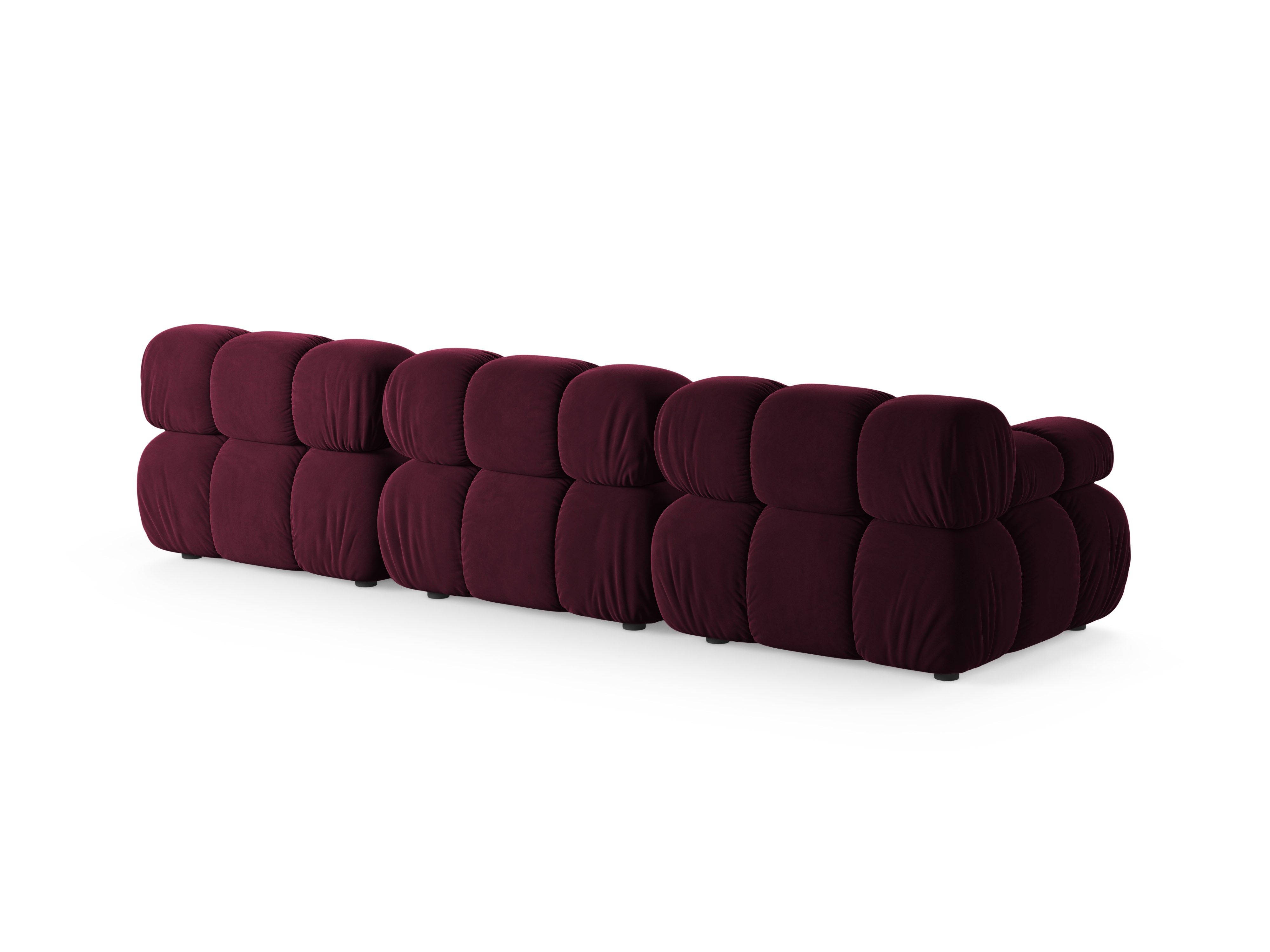 Sofa modułowa 3-osobowa BELLIS burgundowy welur