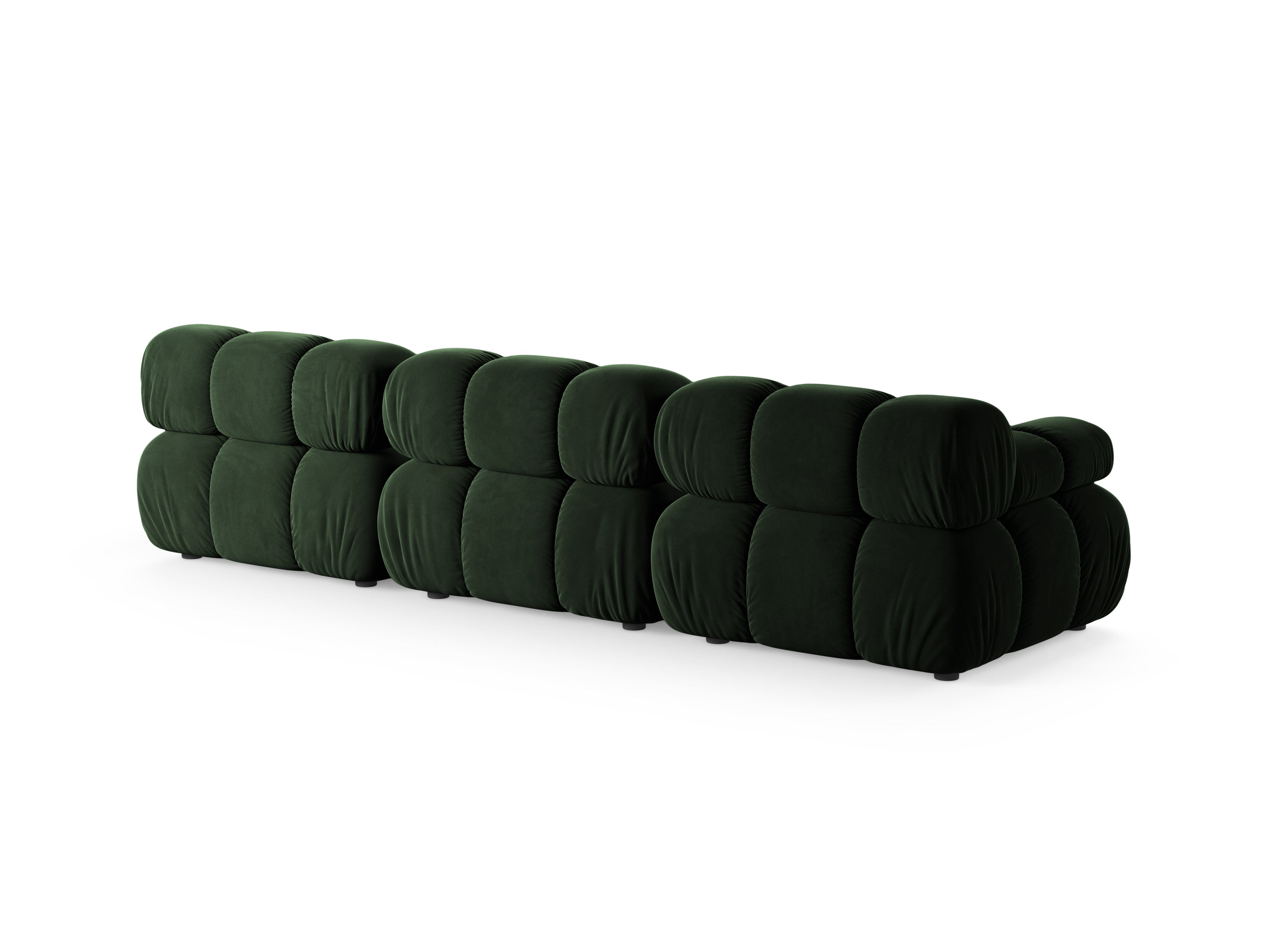 Sofa modułowa 3-osobowa BELLIS butelkowy zielony welur