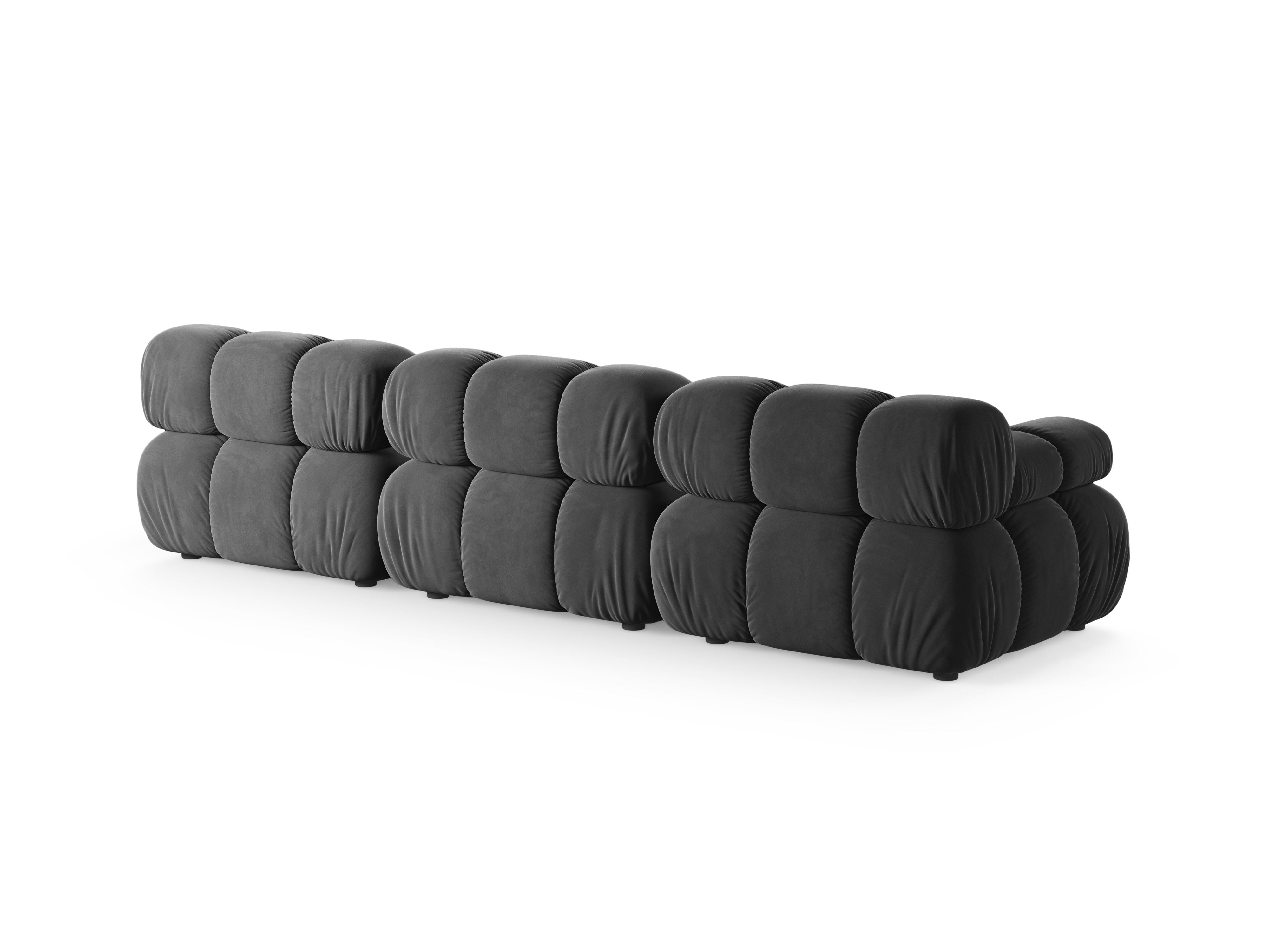 Sofa modułowa 3-osobowa BELLIS szary welur