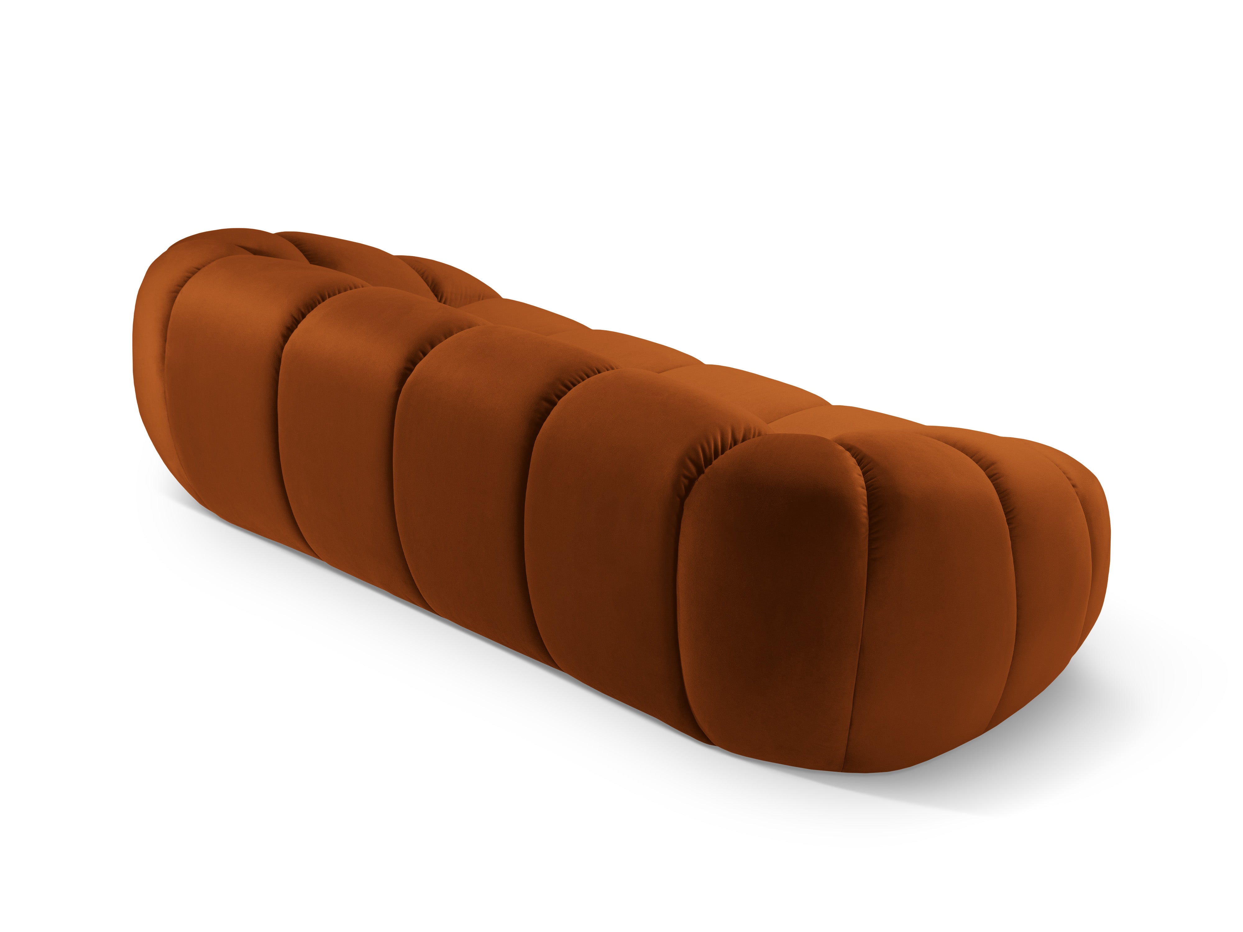 Sofa aksamitna 3-osobowa DIANA terracotta