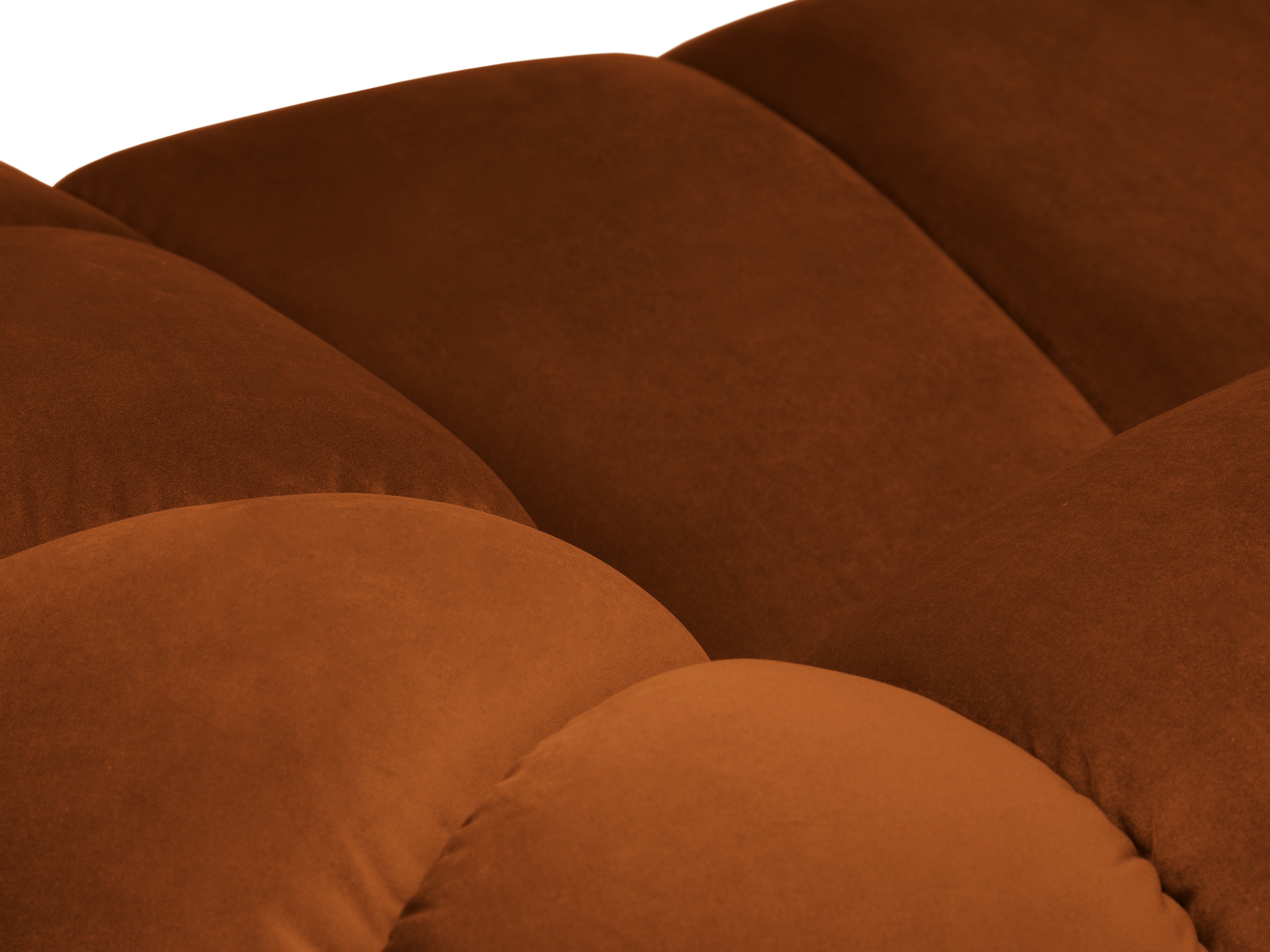 Sofa aksamitna 3-osobowa DIANA terracotta
