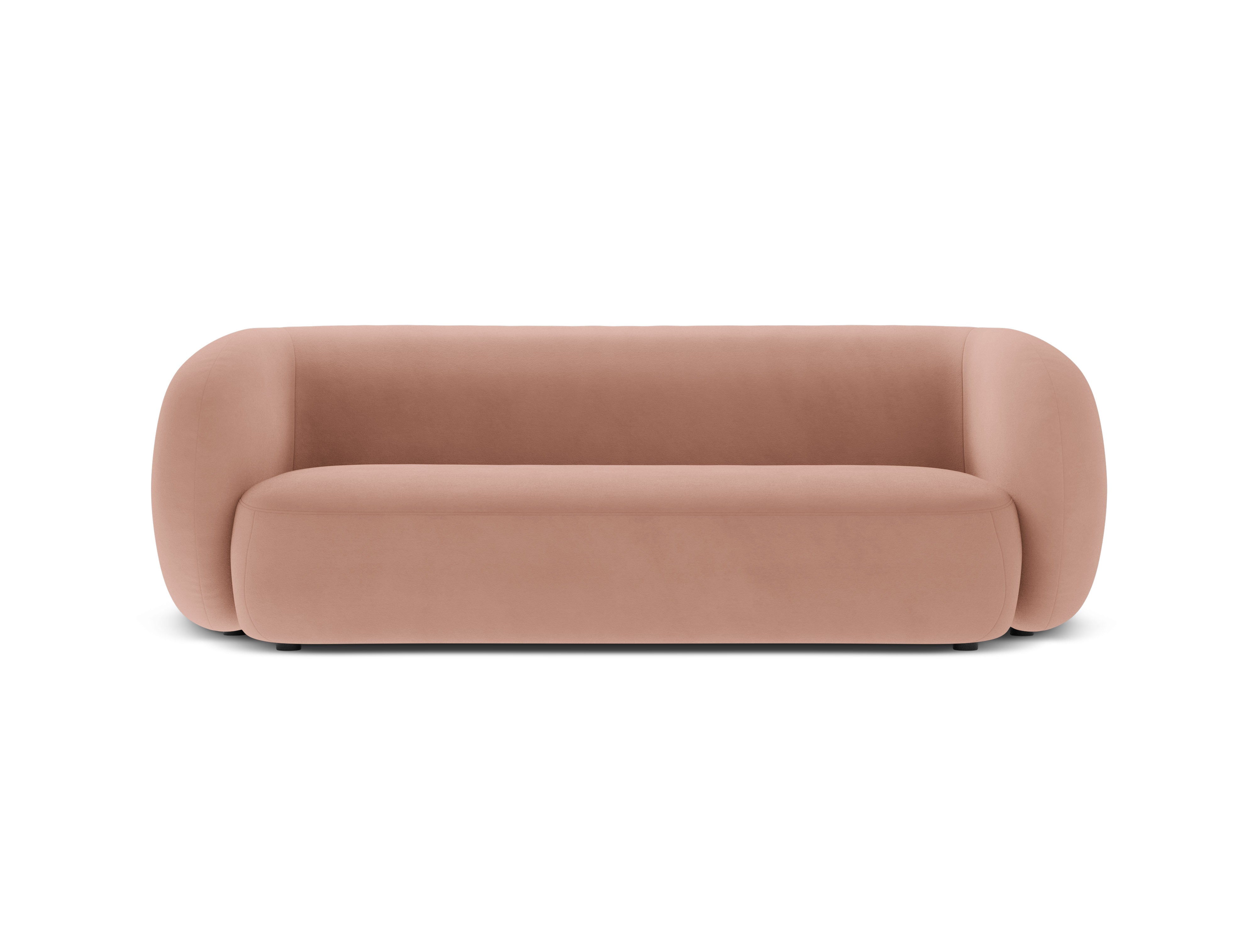 Sofa aksamitna 3-osobowa KATE różowy – Micadoni