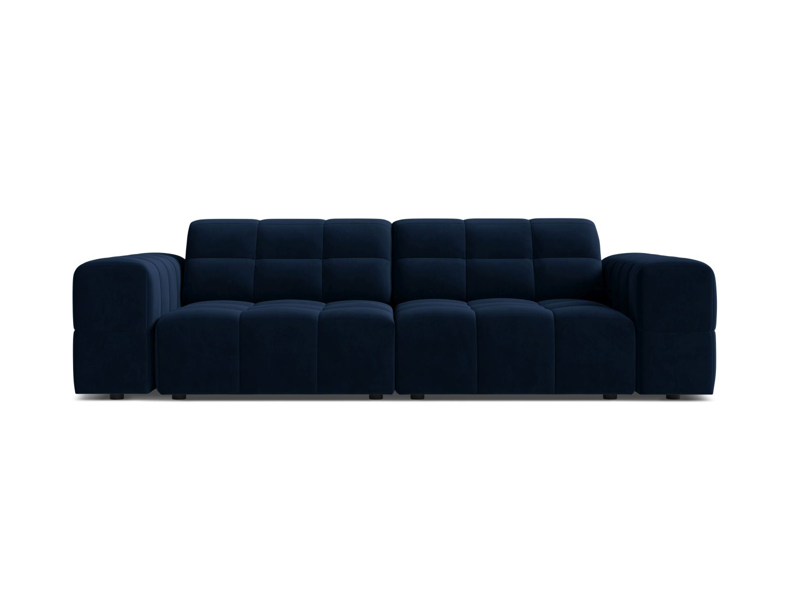 Sofa aksamitna 3-osobowa JENNIFER kobaltowy Bluvel – Micadoni