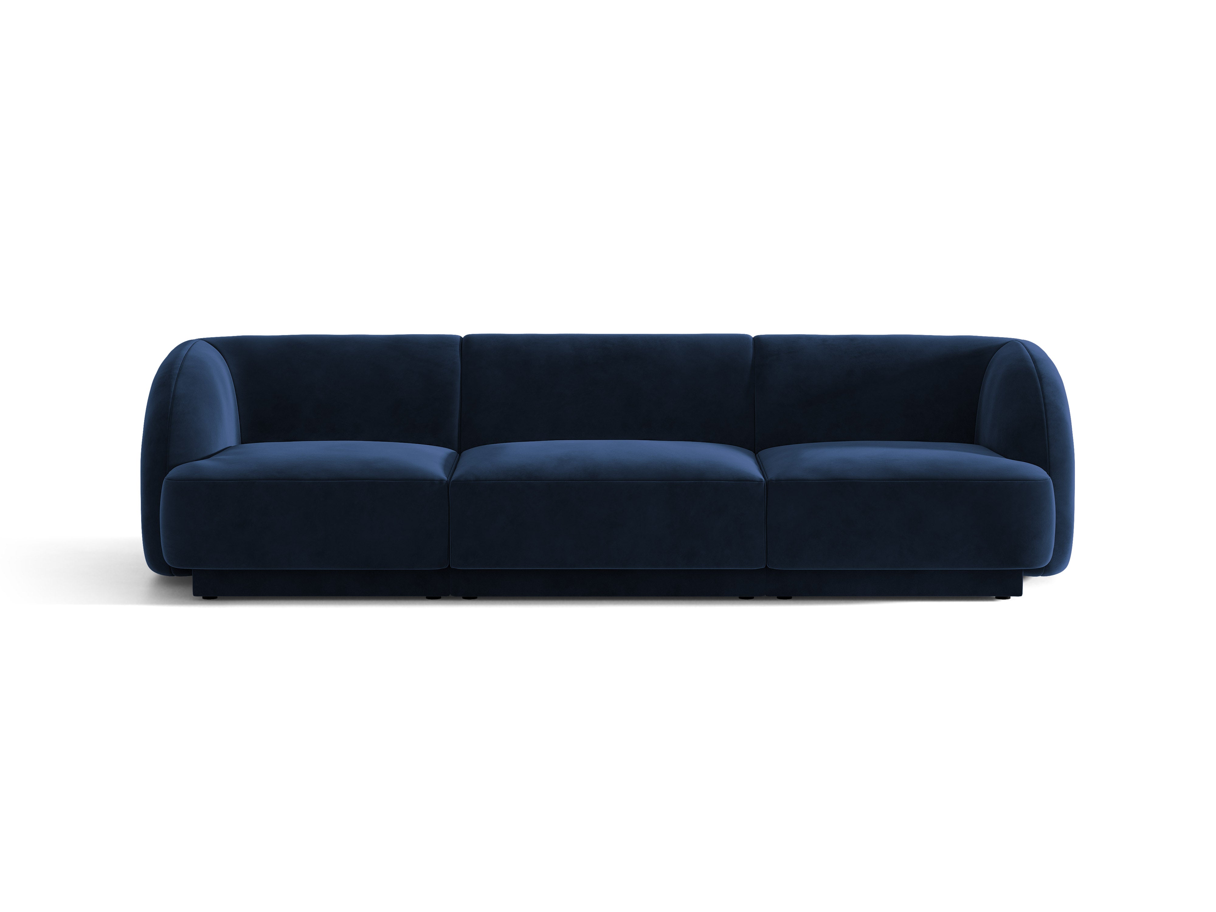 Sofa aksamitna 3-osobowa MILEY granat królewski