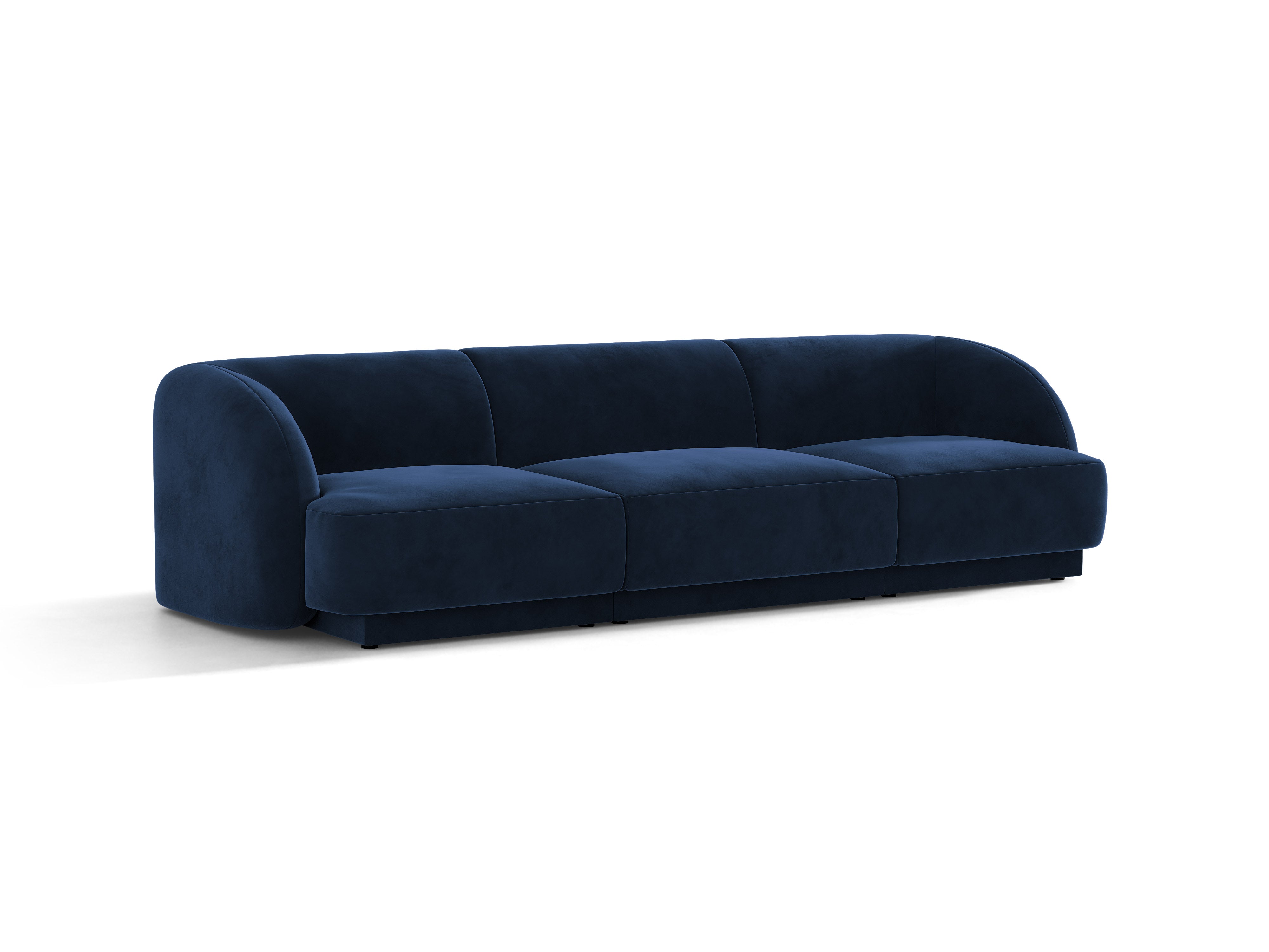 Sofa aksamitna 3-osobowa MILEY granat królewski