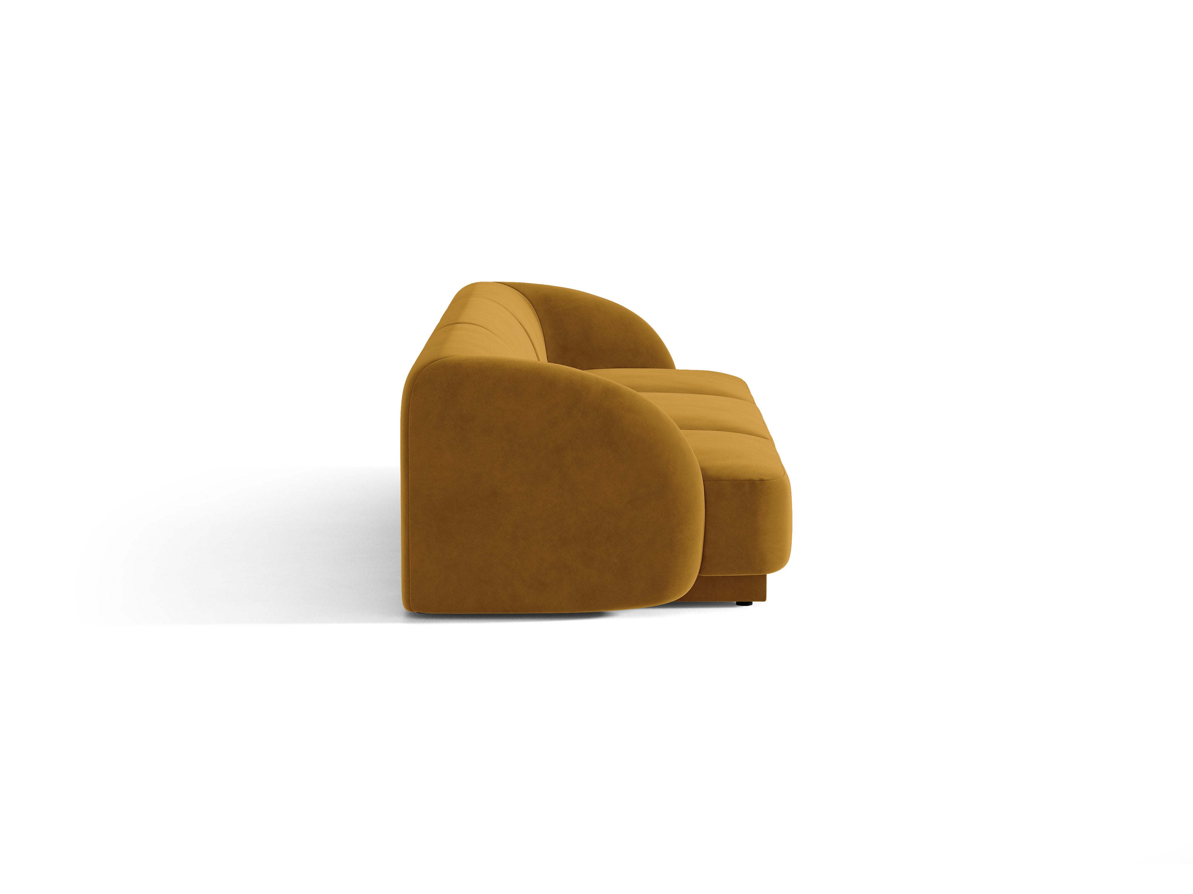 Sofa aksamitna 3-osobowa MILEY żółty