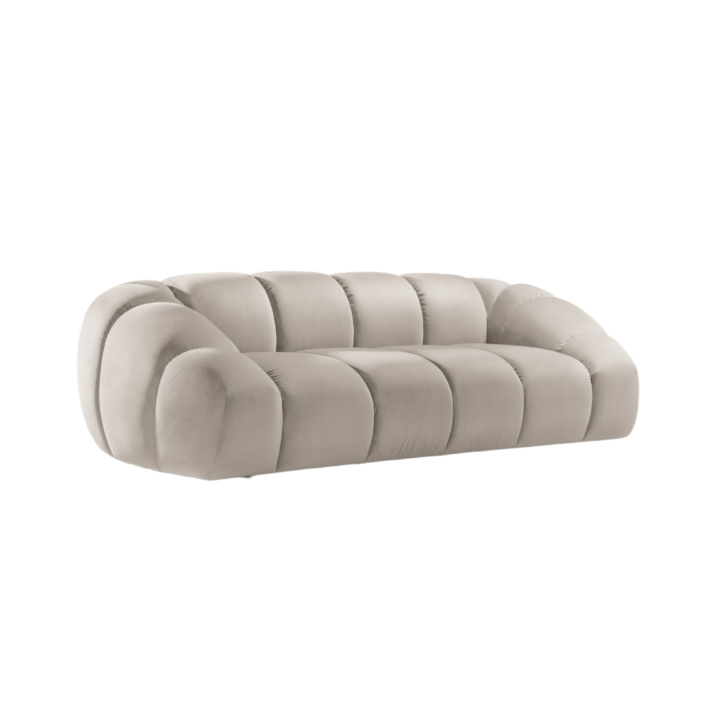 Sofa aksamitna 2,5-osobowa DIANA beżowy