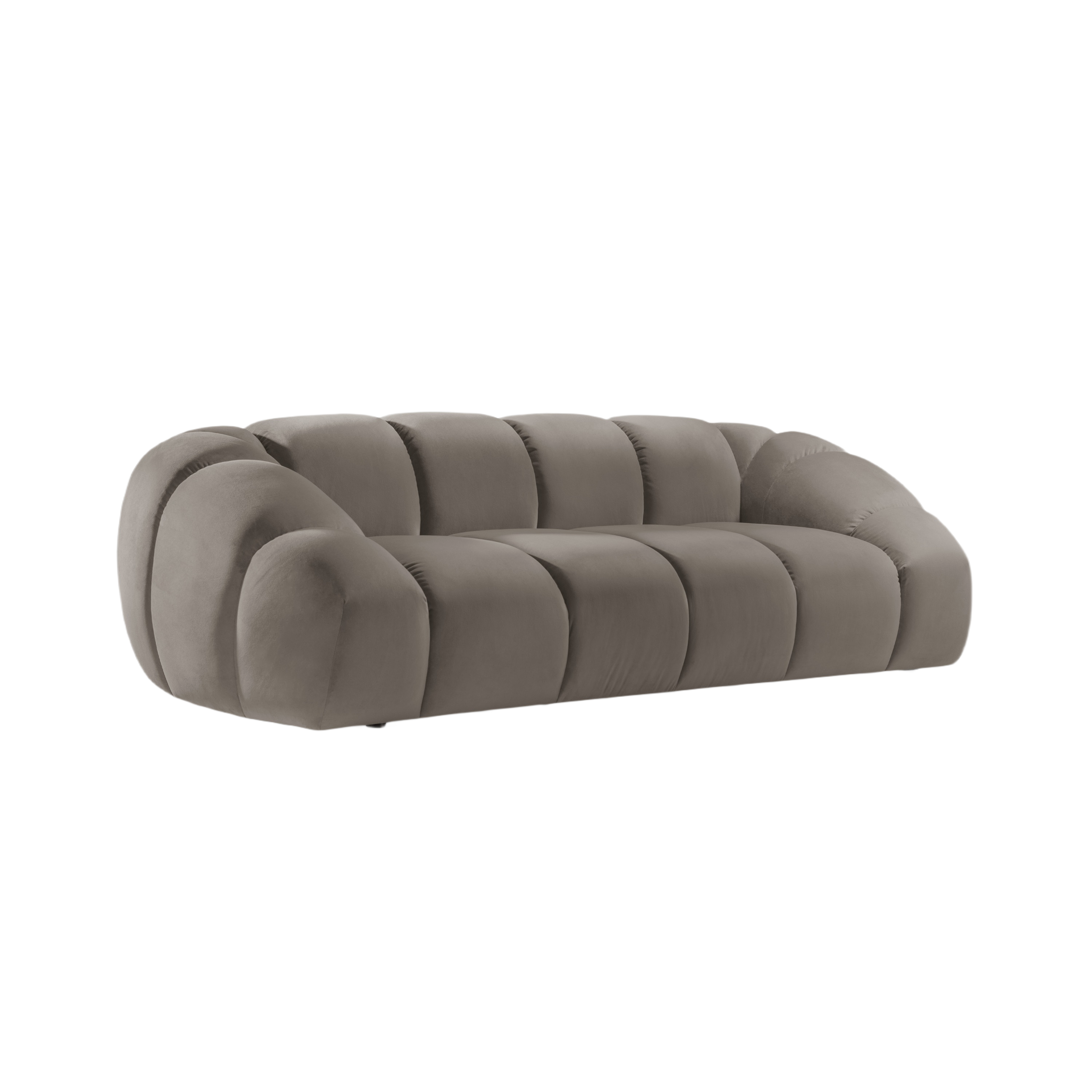 Sofa aksamitna 2,5-osobowa DIANA szarobrązowy