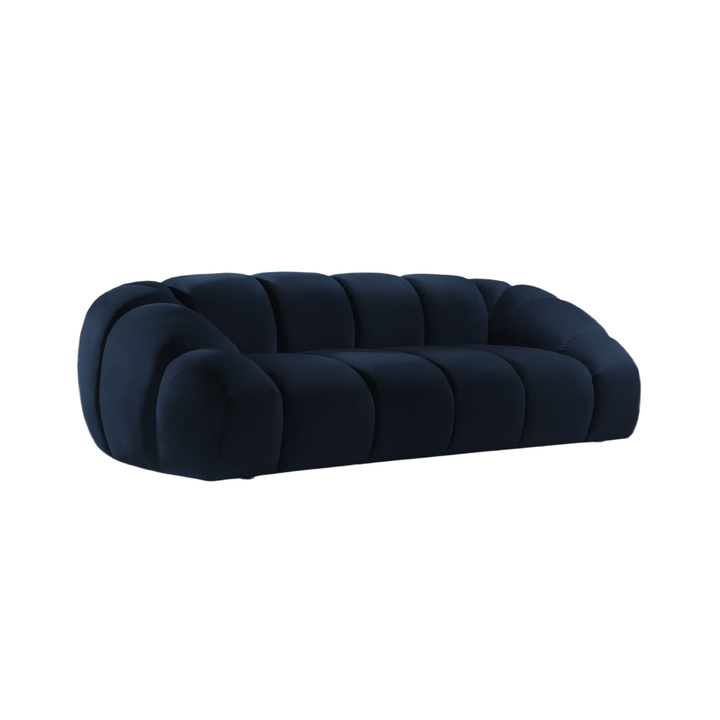 Sofa aksamitna 2,5-osobowa DIANA granat królewski