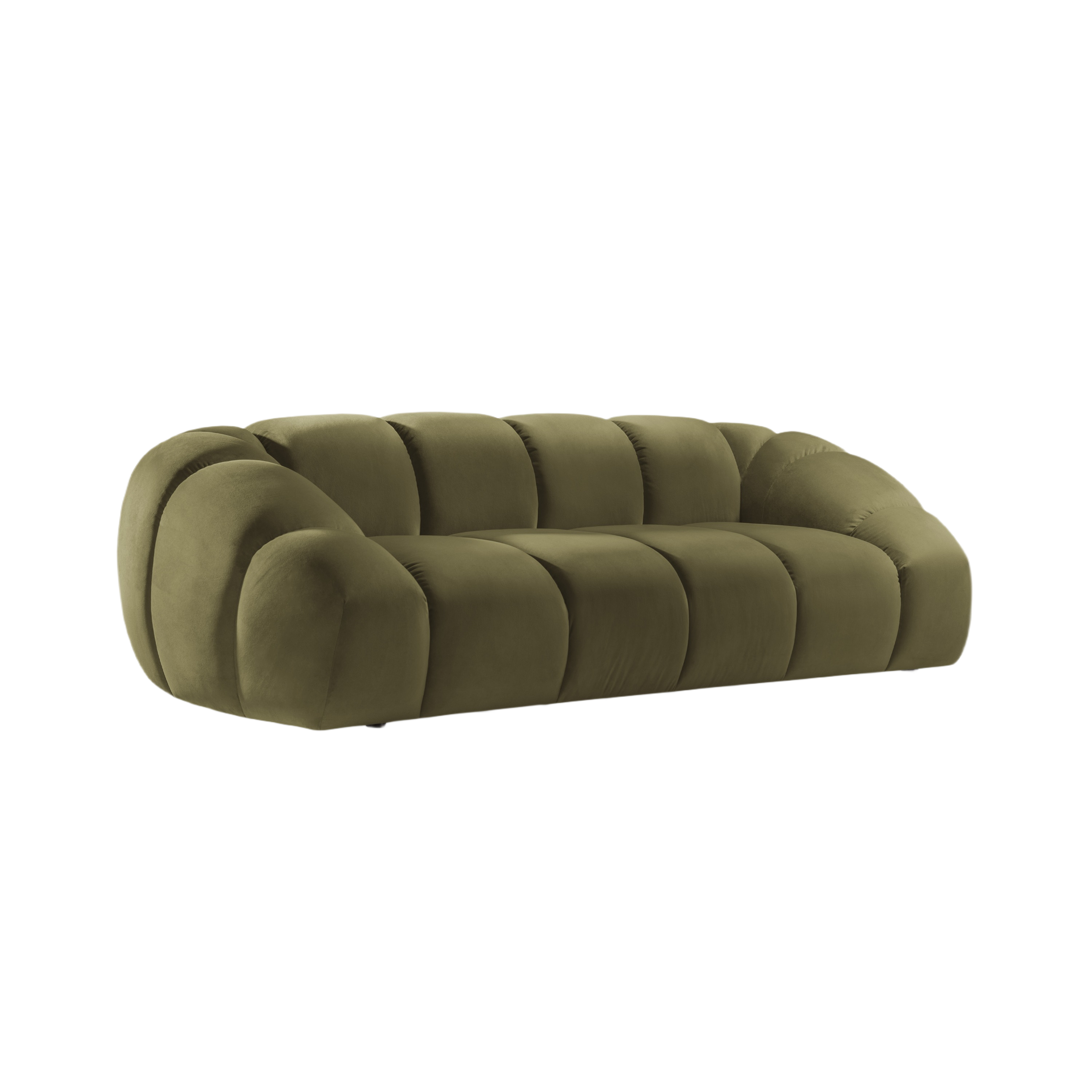 Sofa aksamitna 2,5-osobowa DIANA zielony