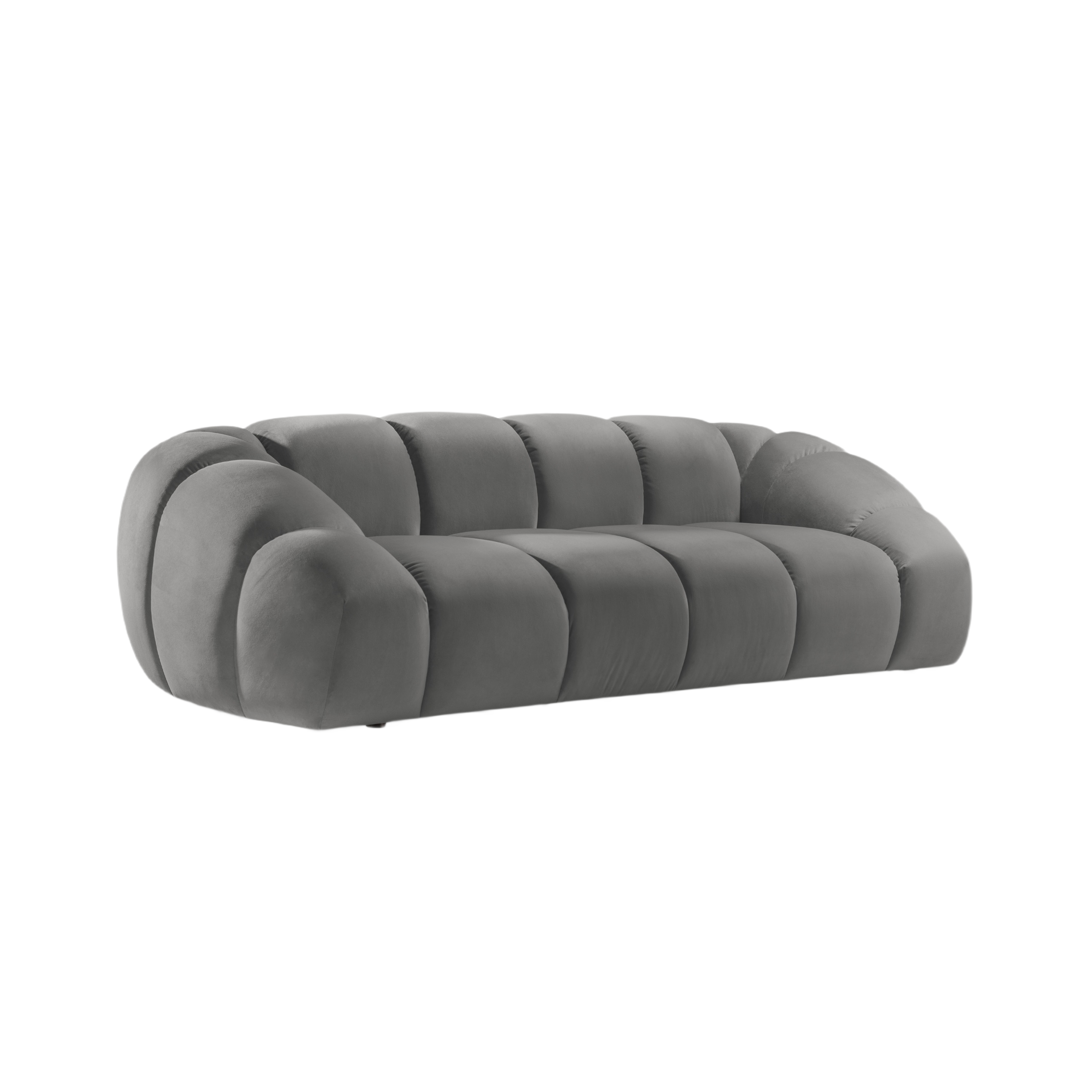 Sofa aksamitna 2,5-osobowa DIANA szary