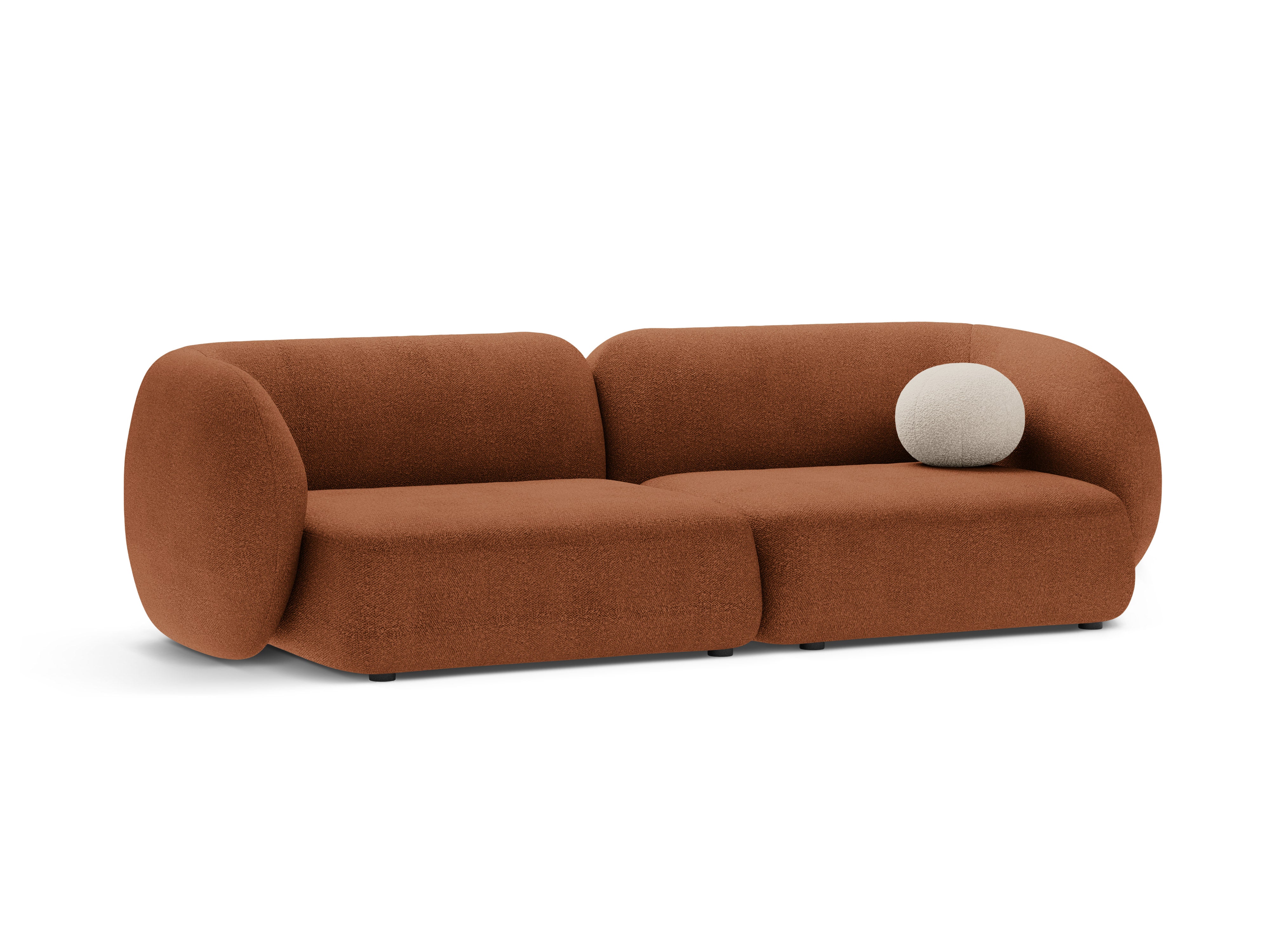 Sofa 4-osobowa KATE terracotta boucle – Micadoni