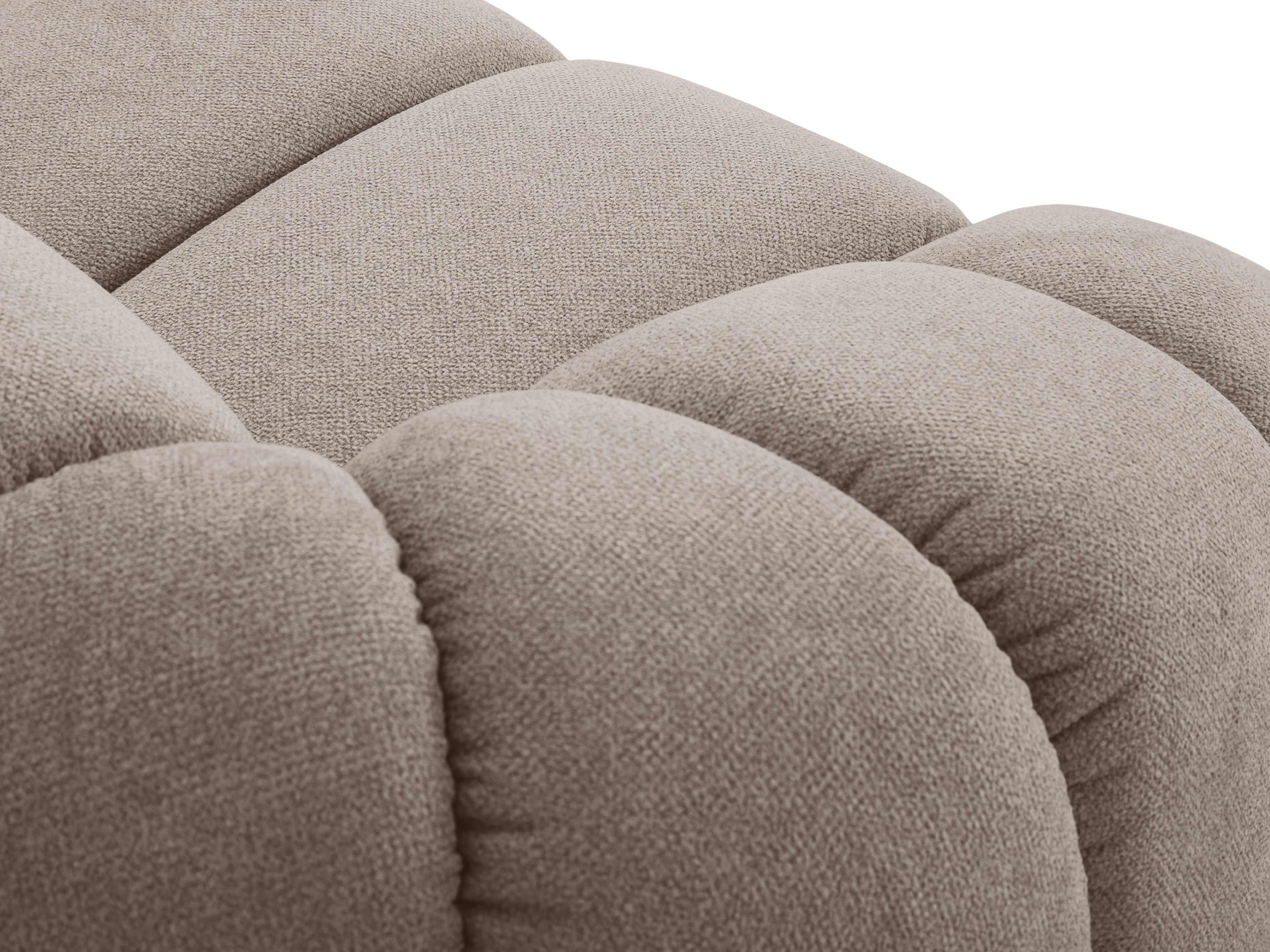 Sofa für 4 Personen DIANA dunkelbeige Chenille