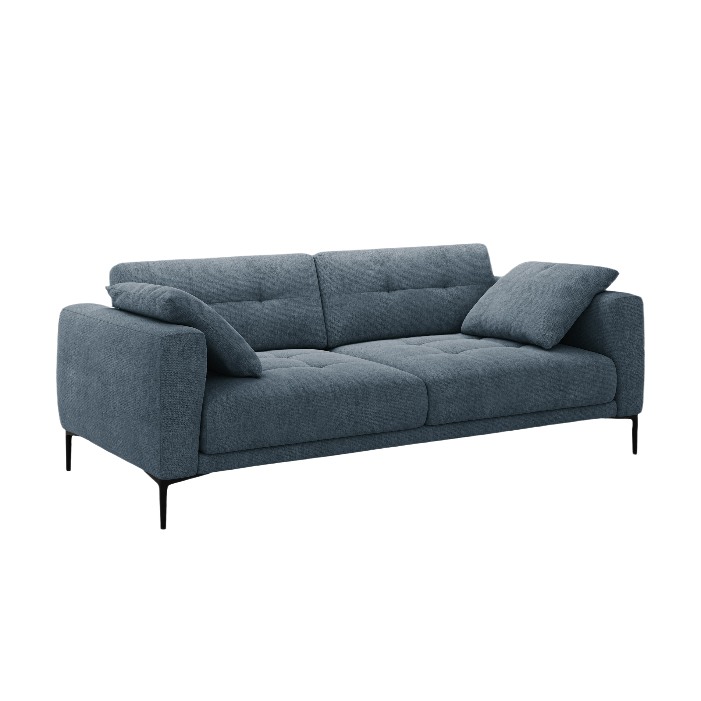 Sofa 4-seater BEMY dark blue chenille