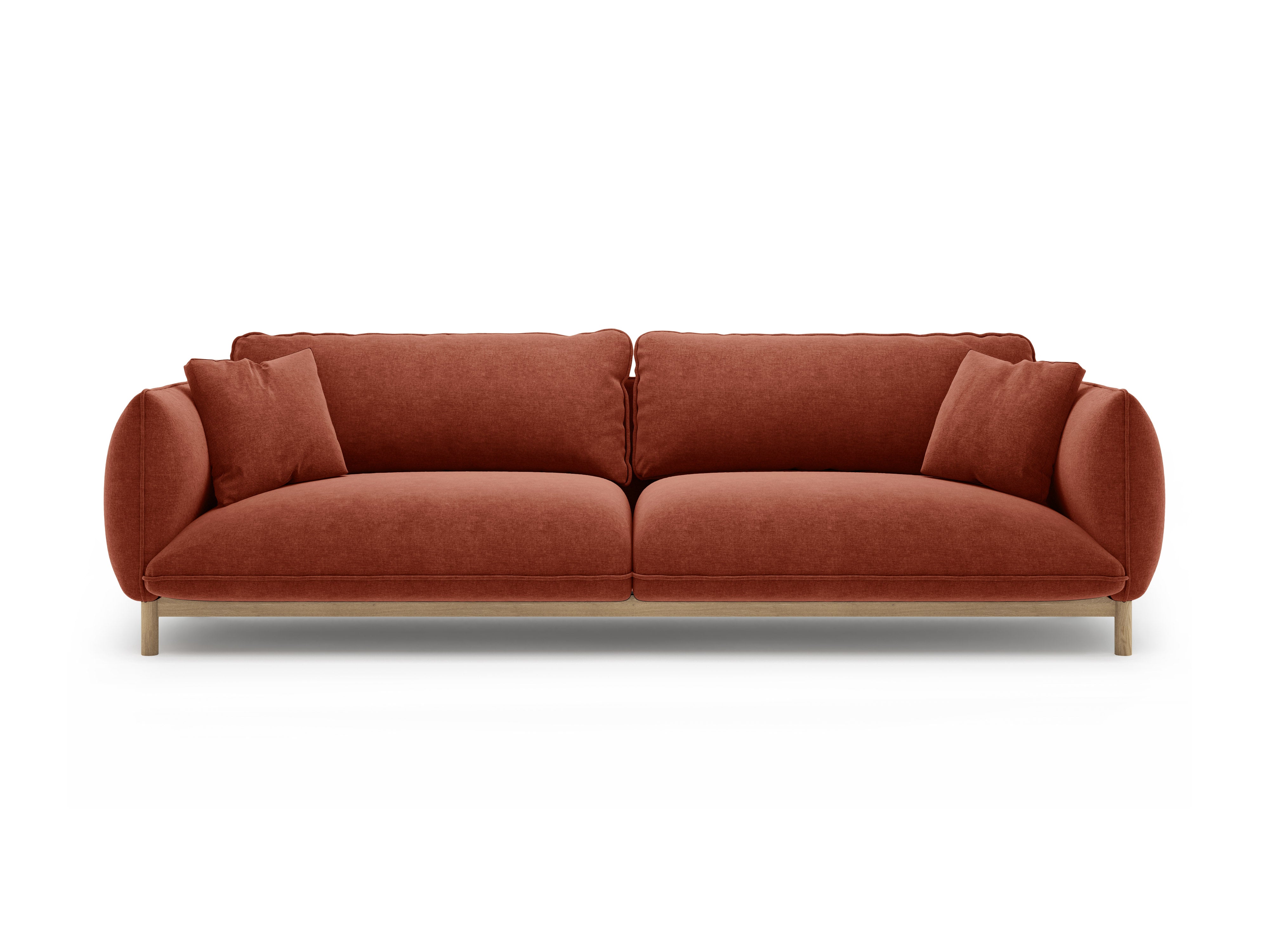 4-seater ADA sofa in chestnut chenille
