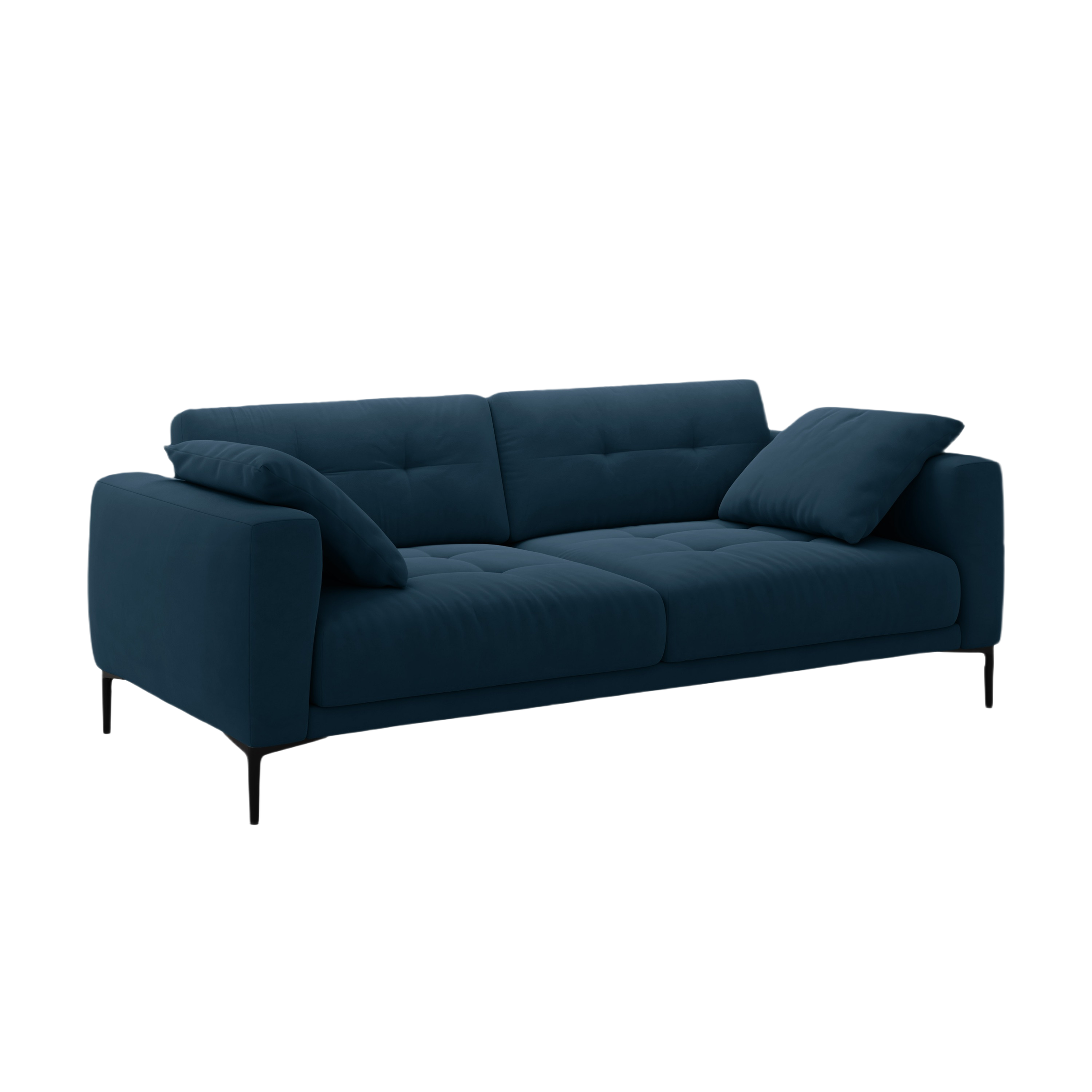 Velvet sofa for 4 people BEMY royal blue