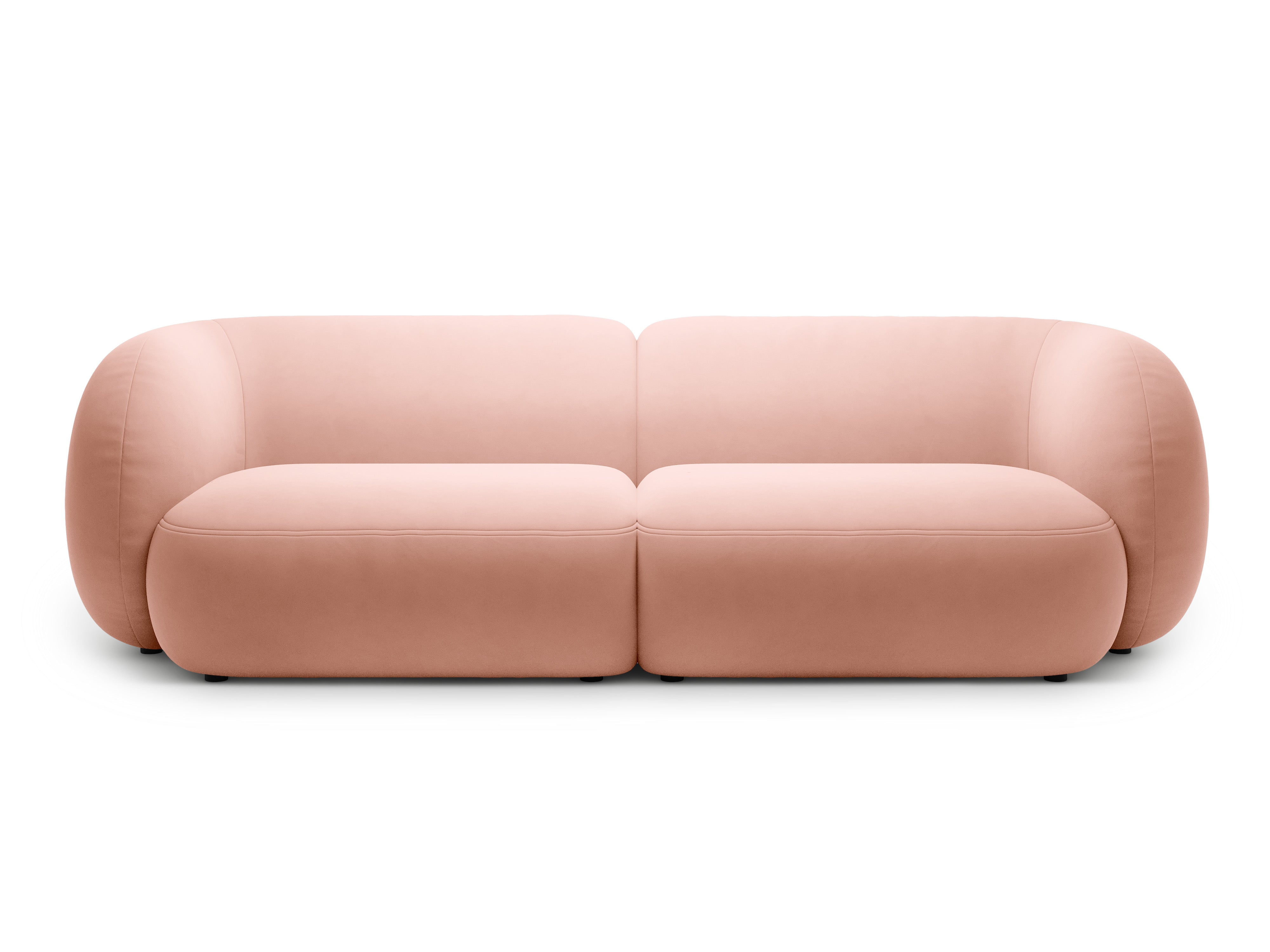 Sofa 4-osobowa aksamitna KATE różowy