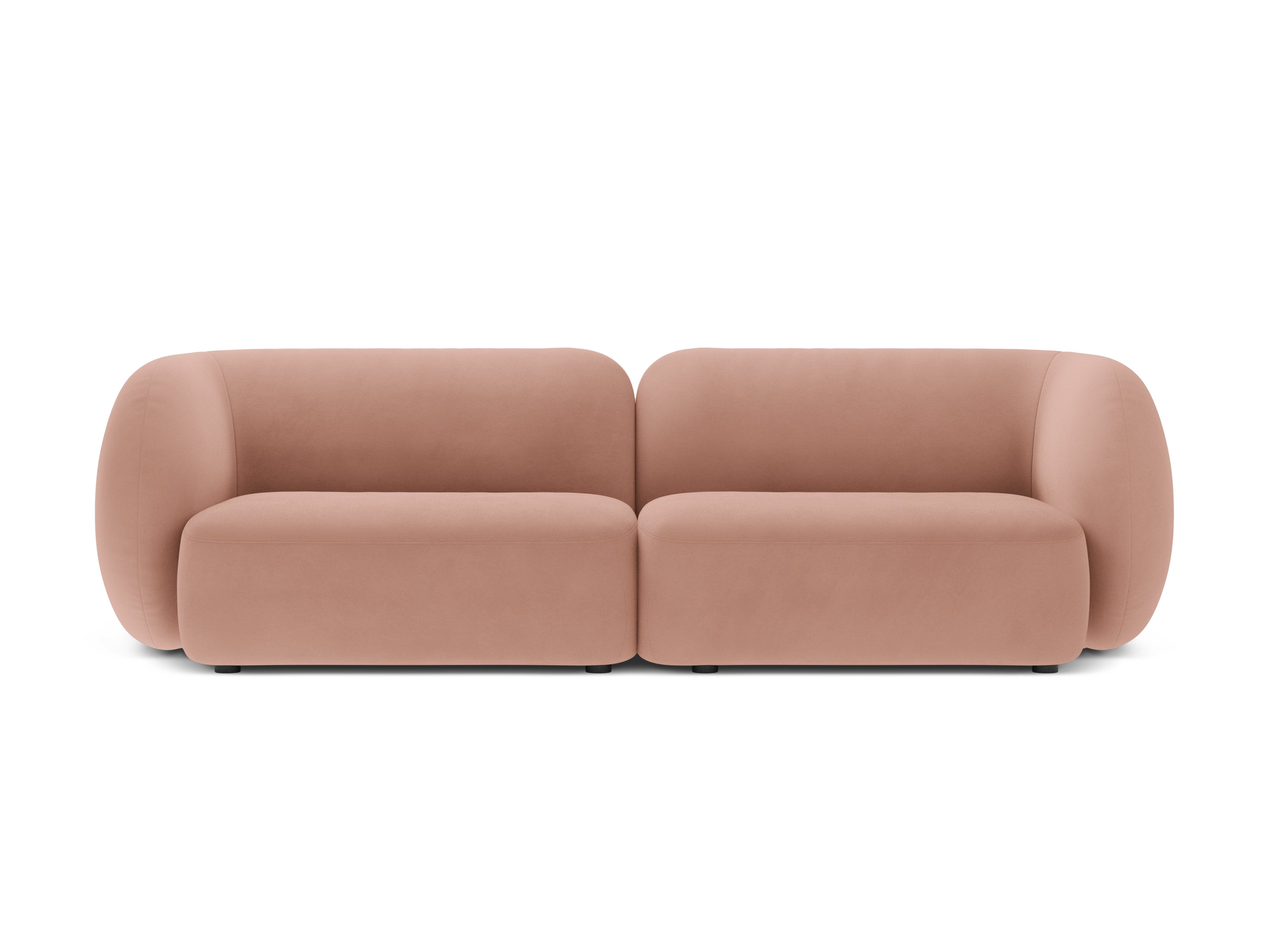 Sofa 4-osobowa aksamitna KATE różowy – Micadoni