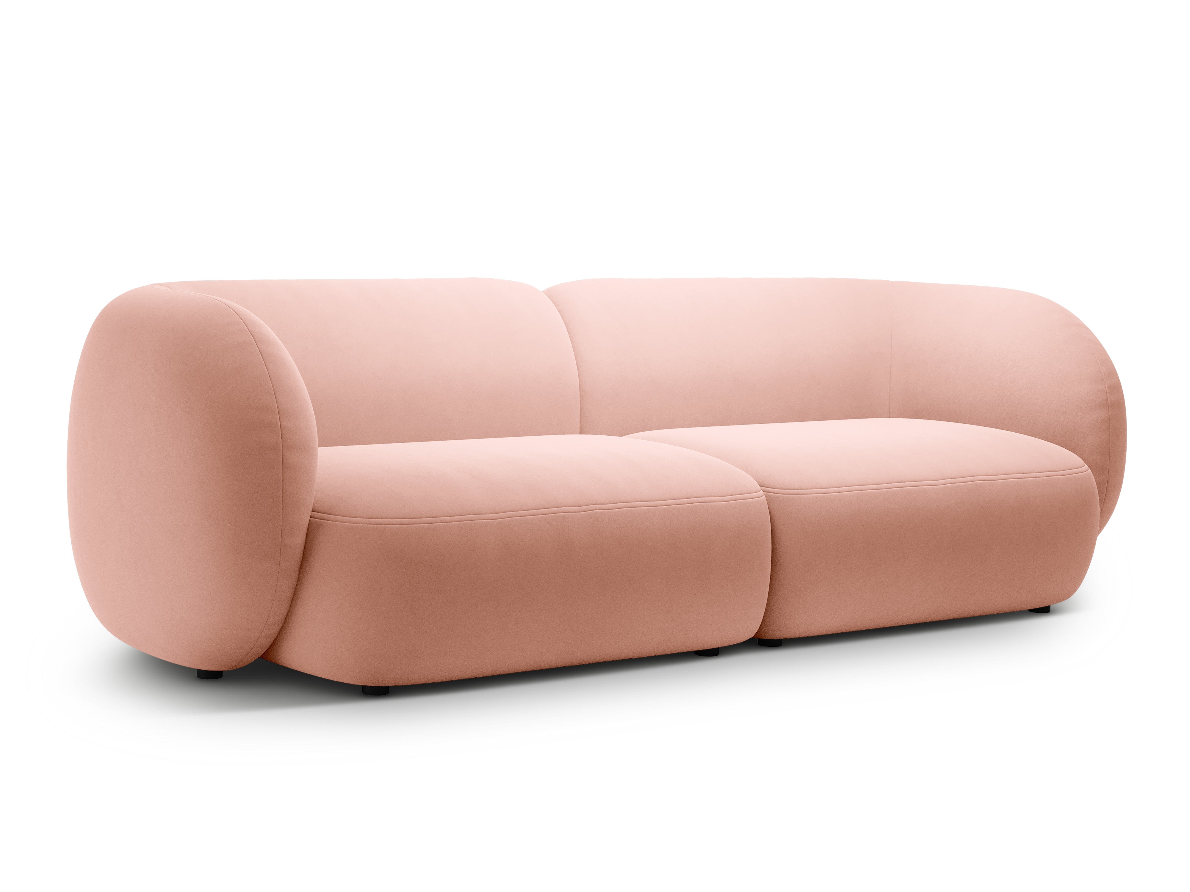 Sofa 4-osobowa aksamitna KATE różowy