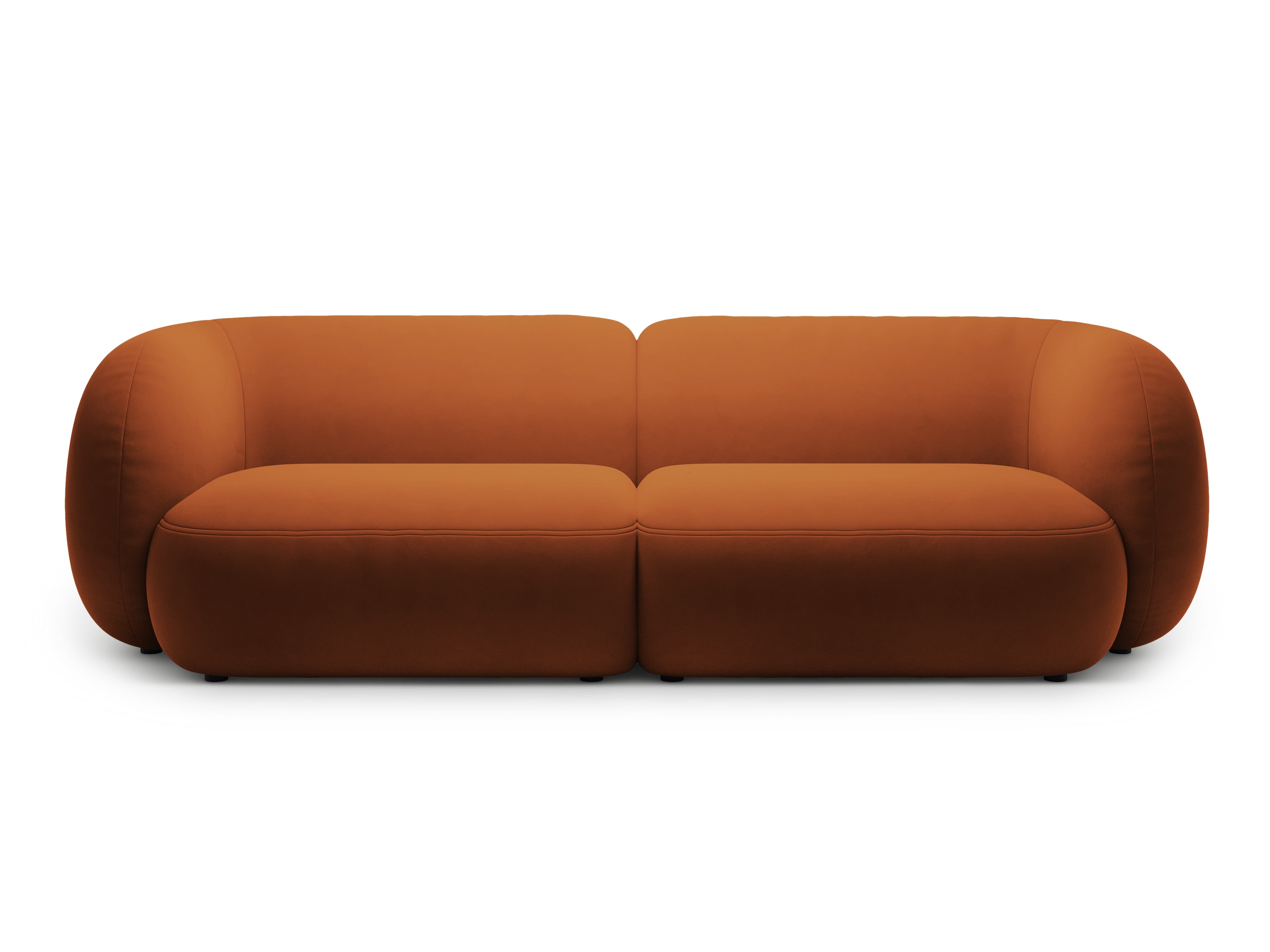 Sofa 4-osobowa aksamitna KATE terracotta