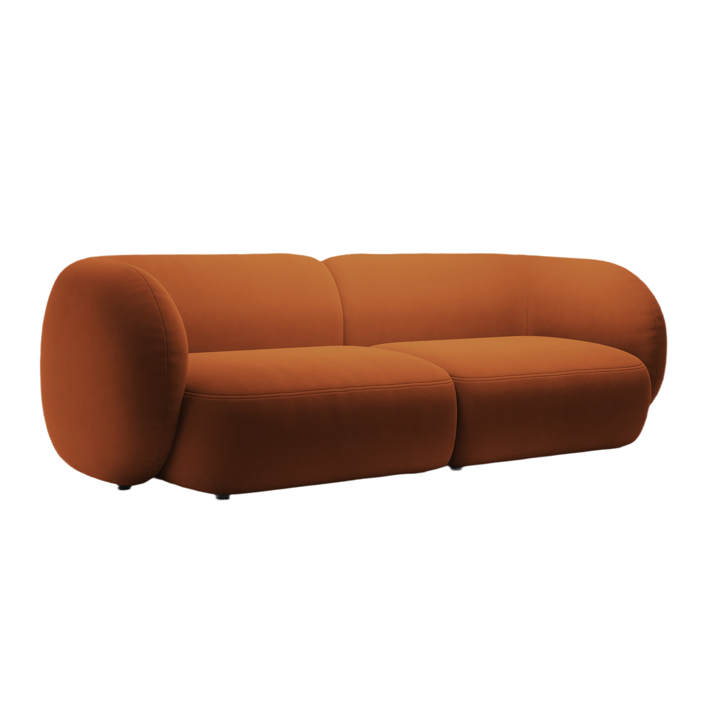 Sofa 4-osobowa aksamitna KATE terracotta