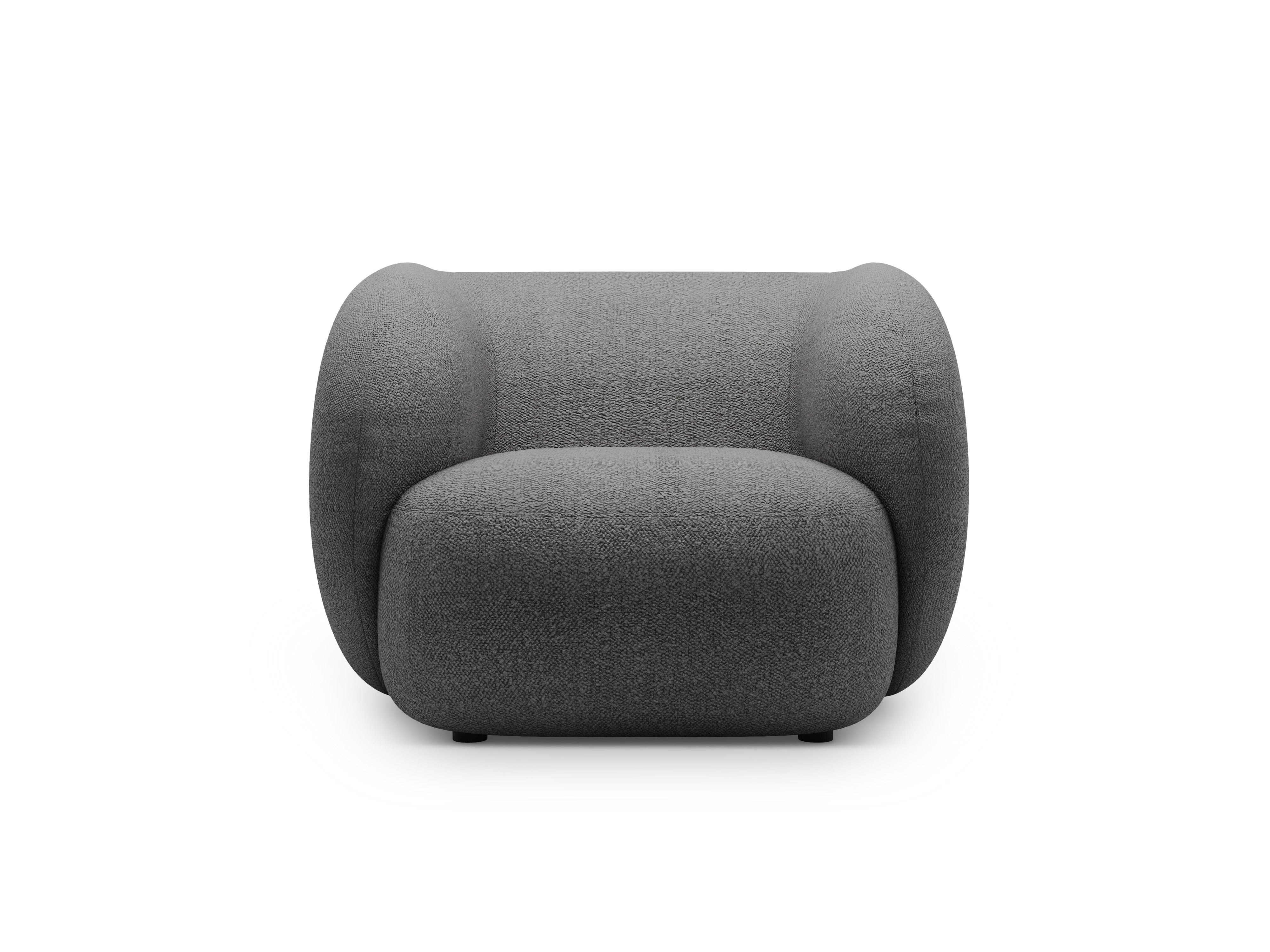 Fotel KATE ciemnoszary boucle