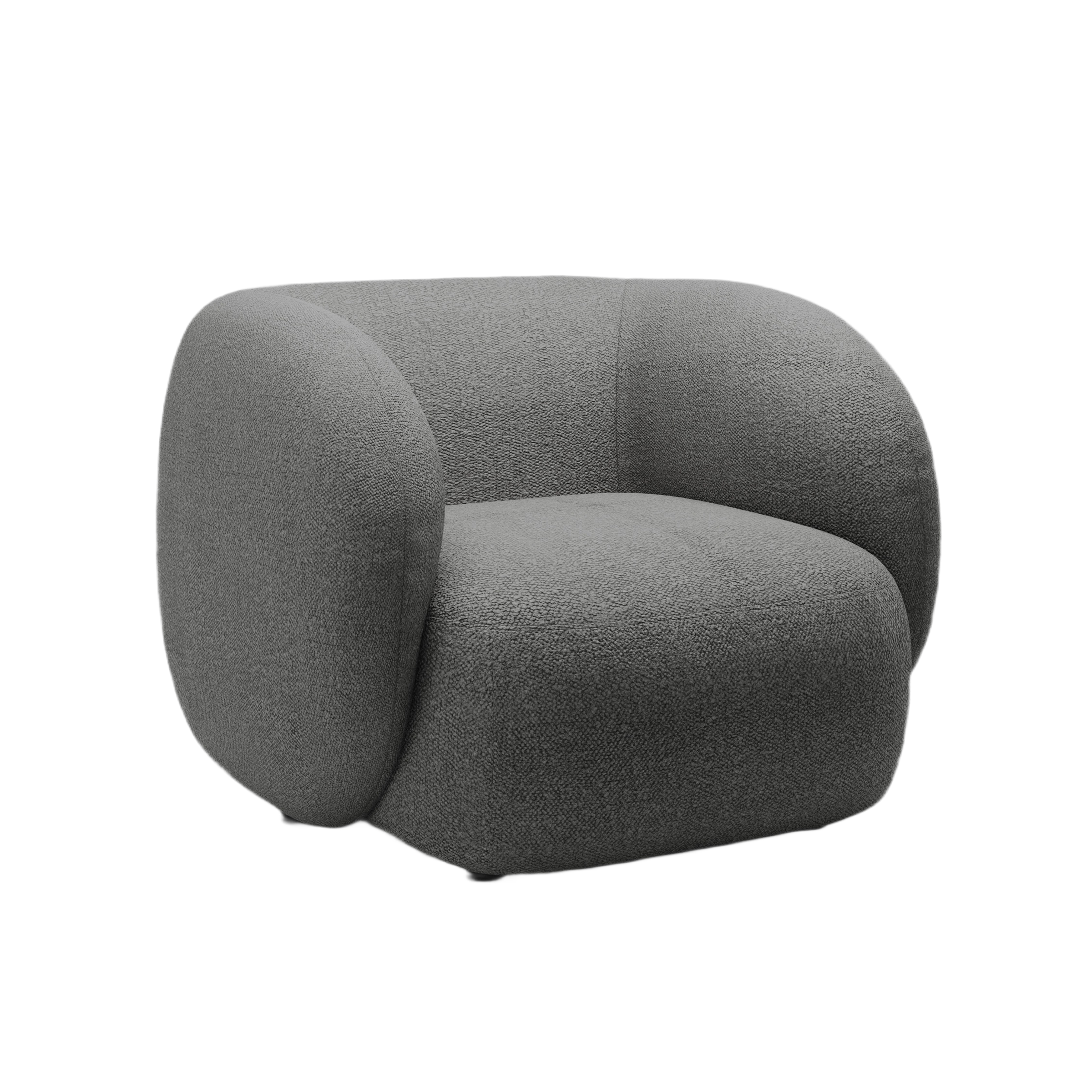 Fotel KATE ciemnoszary boucle