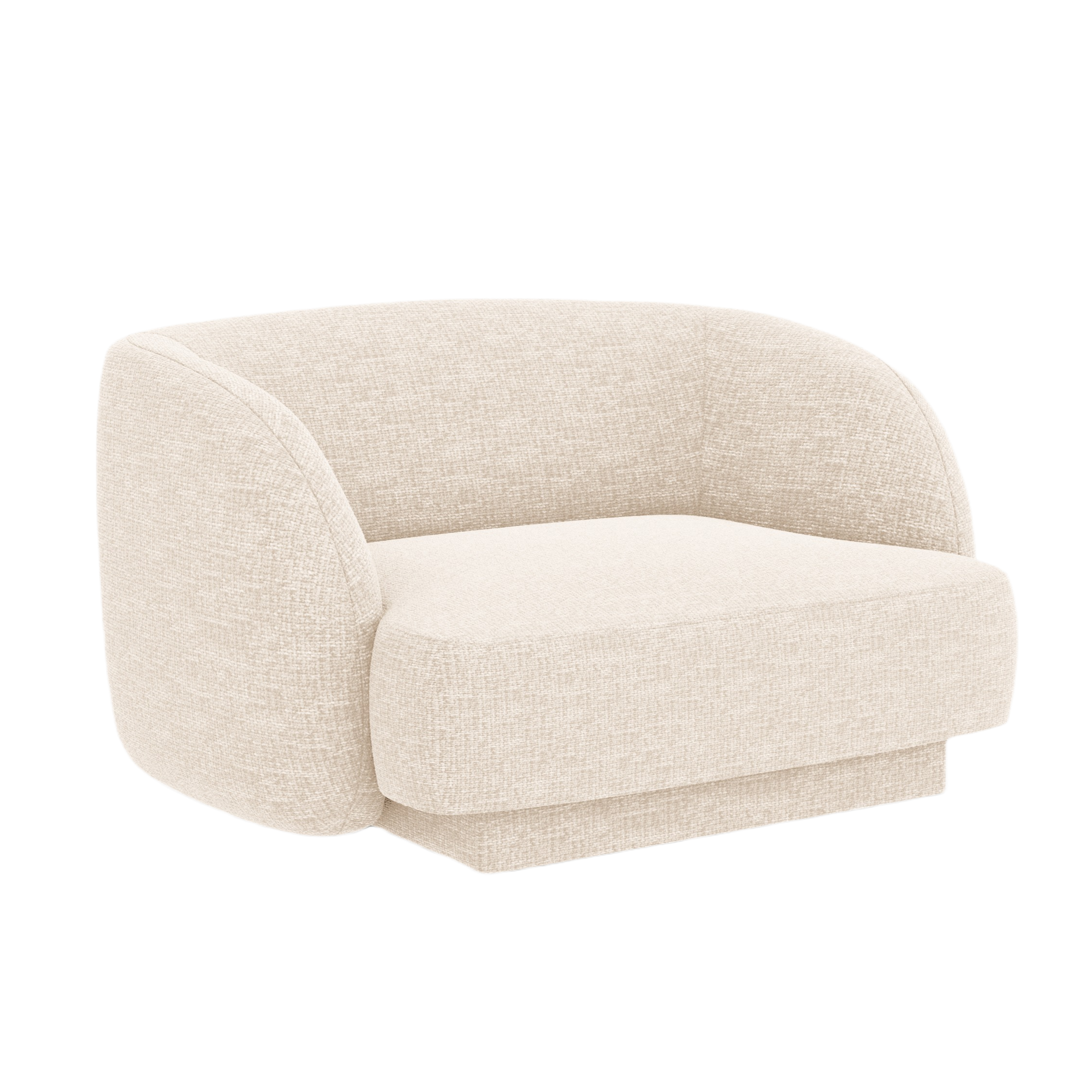 Armchair in the bright -beige szenil fabric