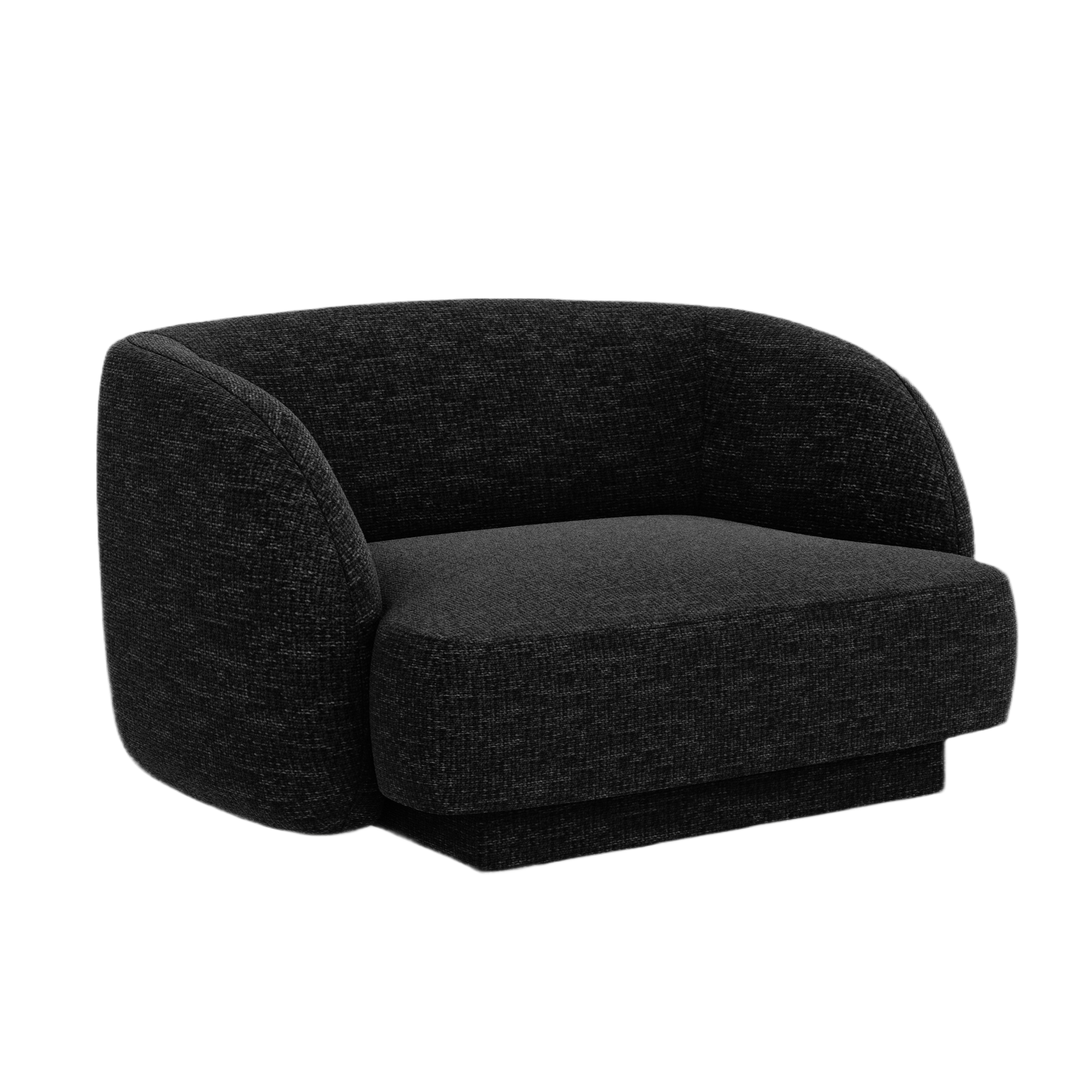 Armchair in the Miley Black Sielilian fabric