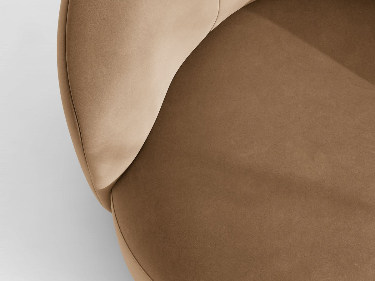 Fotel obrotowy aksamitny LETIZIA migdałowy beż – ujęcie 12