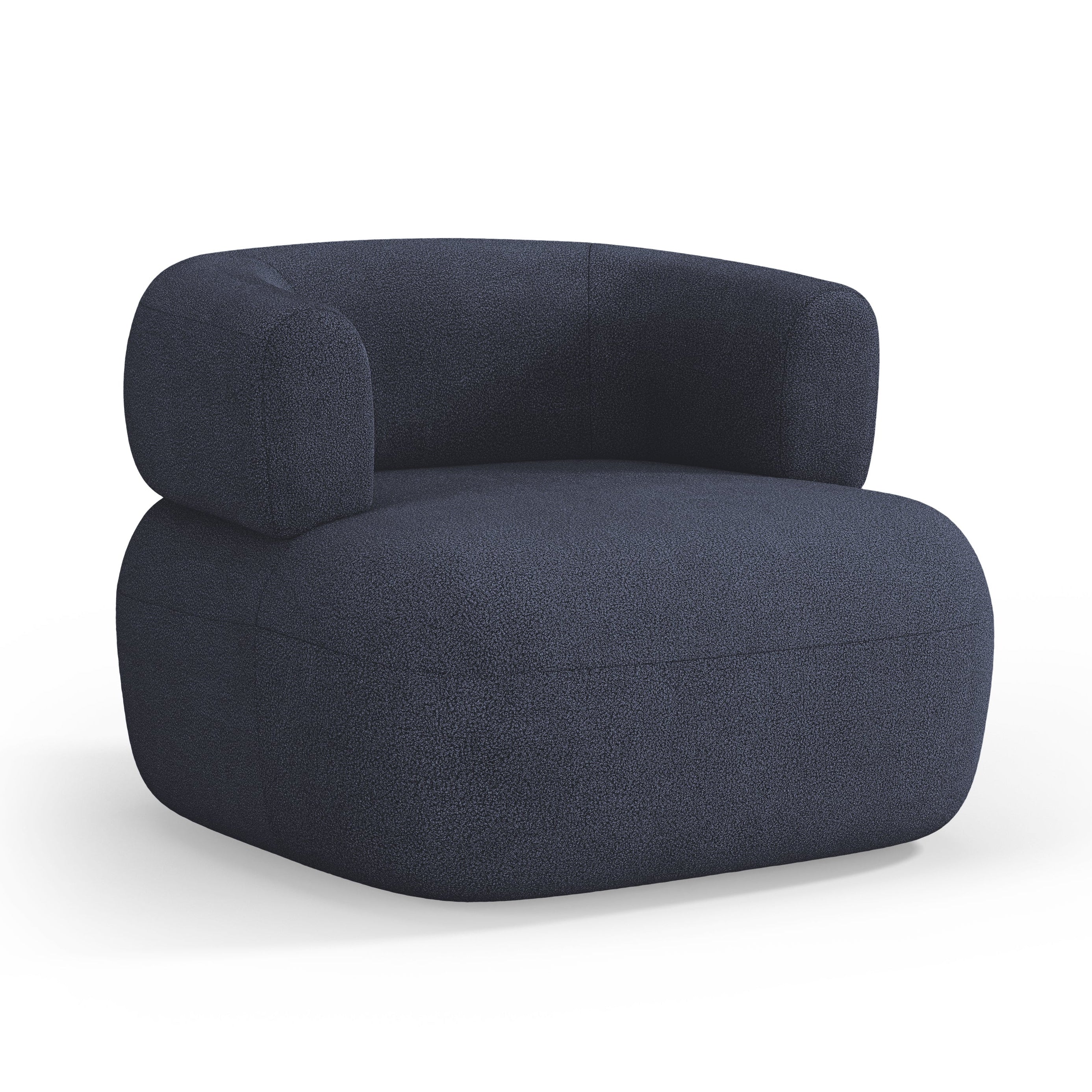 Fotel JENNY ciemny niebieski boucle