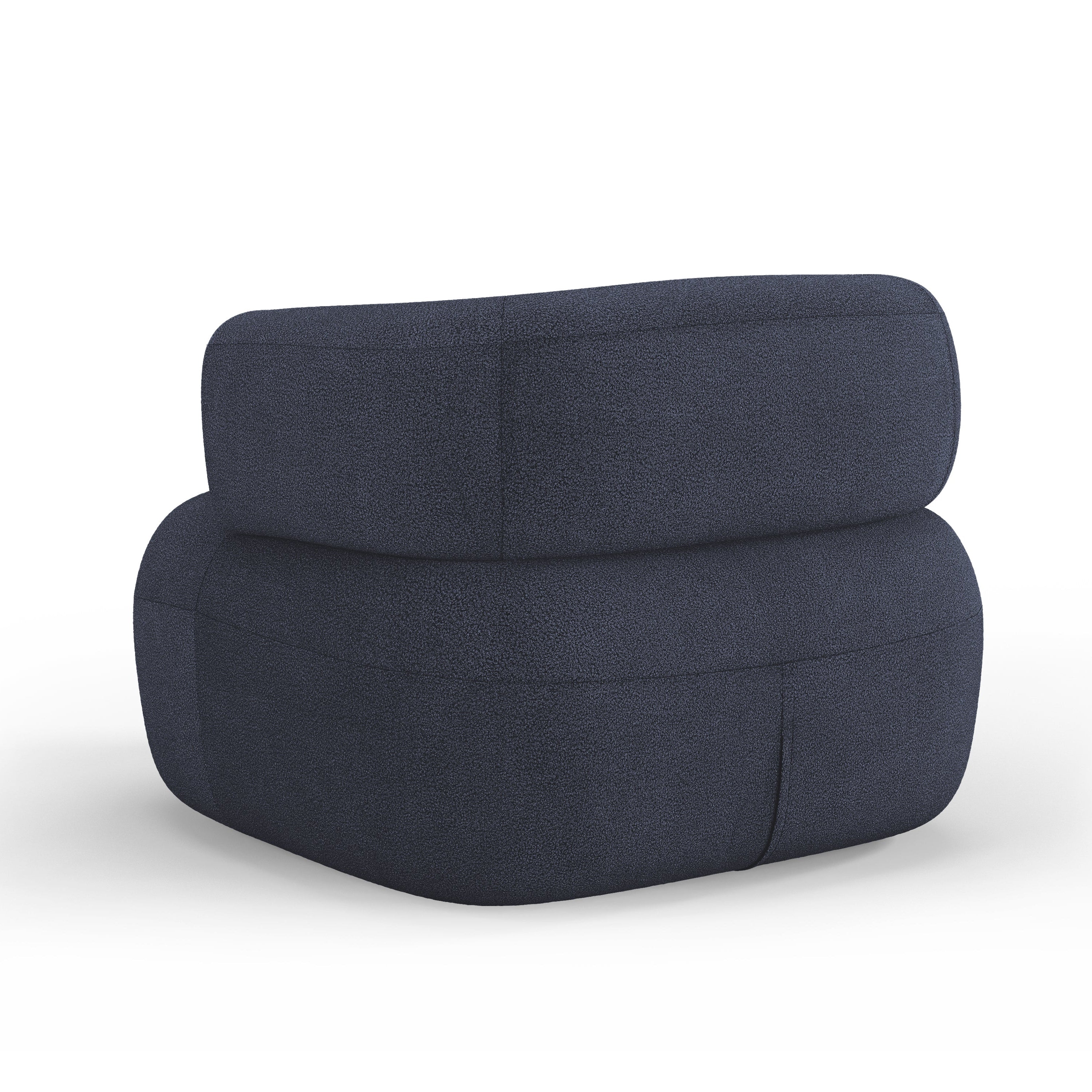 Fotel JENNY ciemny niebieski boucle