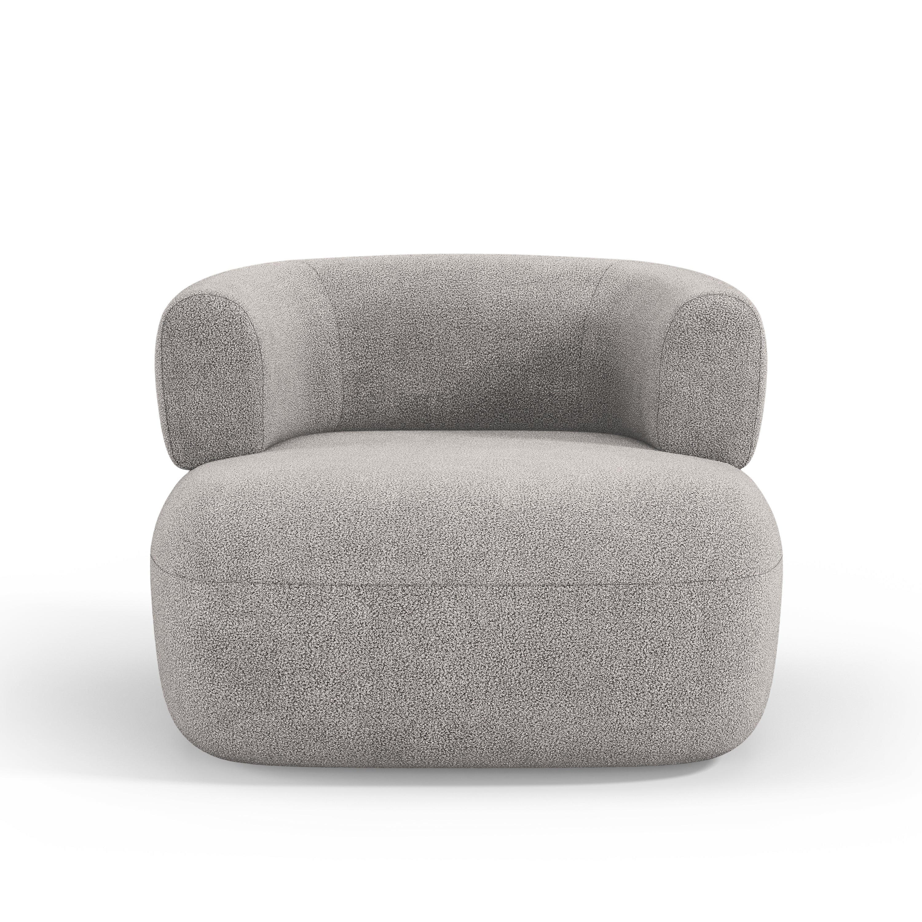 Fotel JENNY jasnoszary boucle – Micadoni