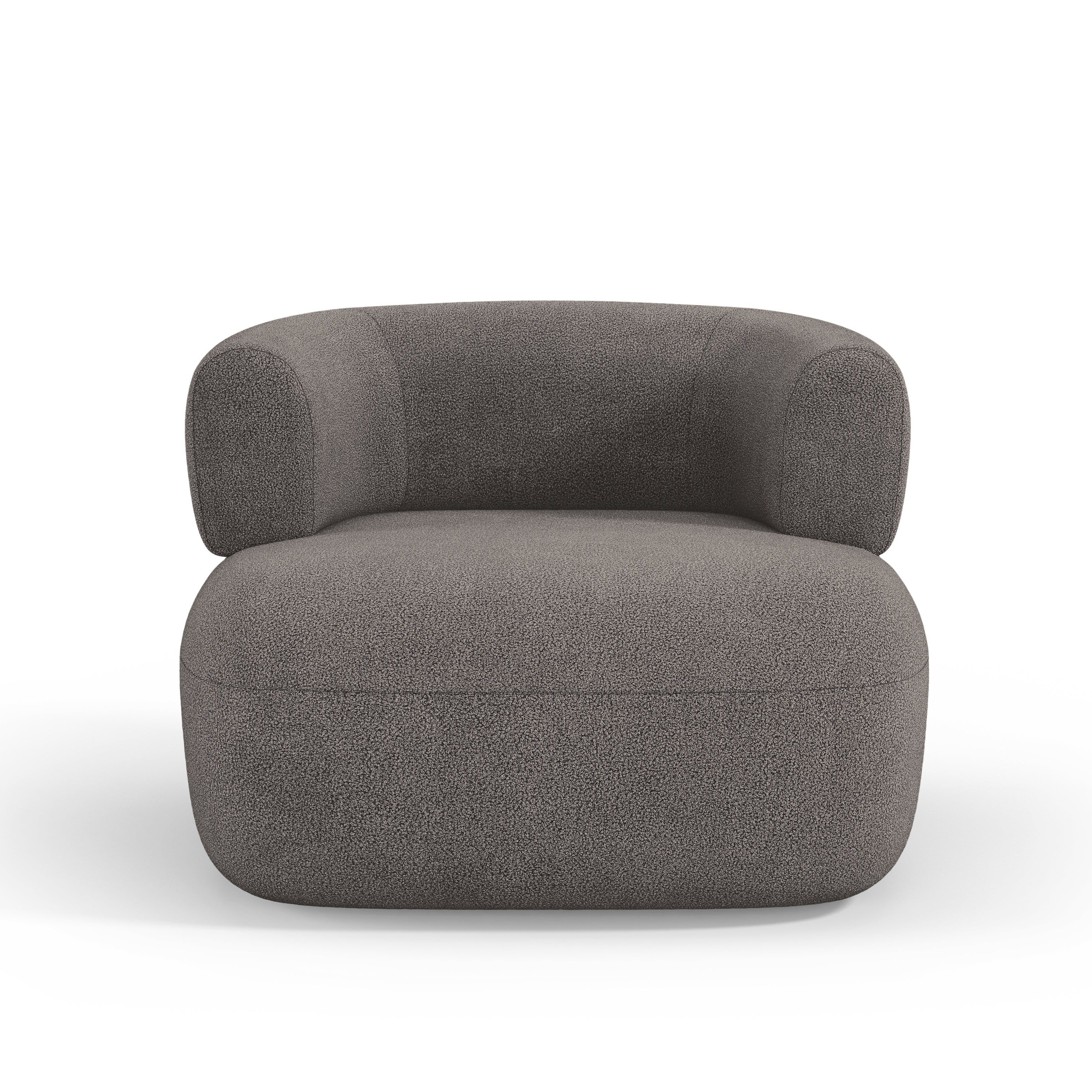 Fotel JENNY szary boucle – Micadoni