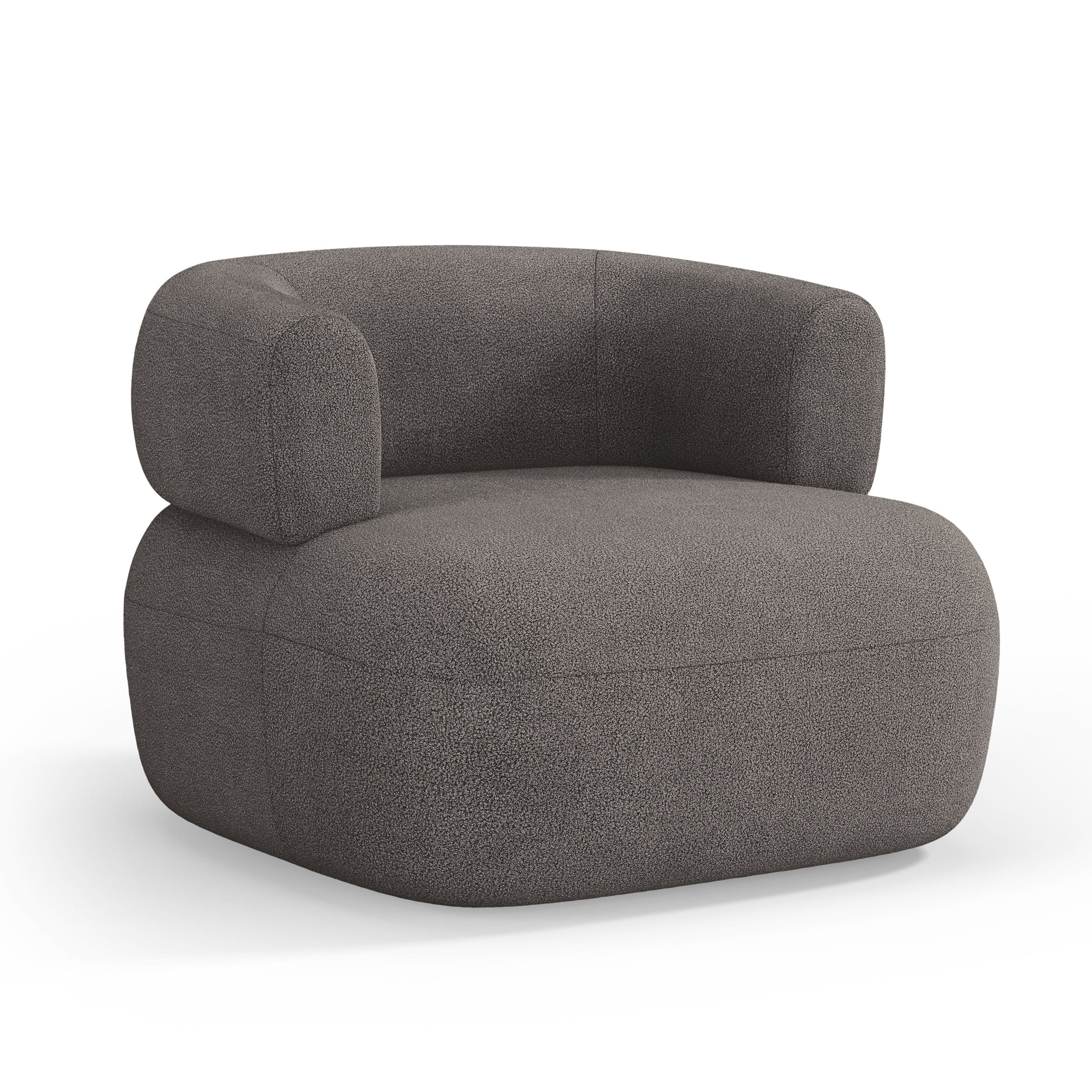 Fotel JENNY szary boucle – Micadoni