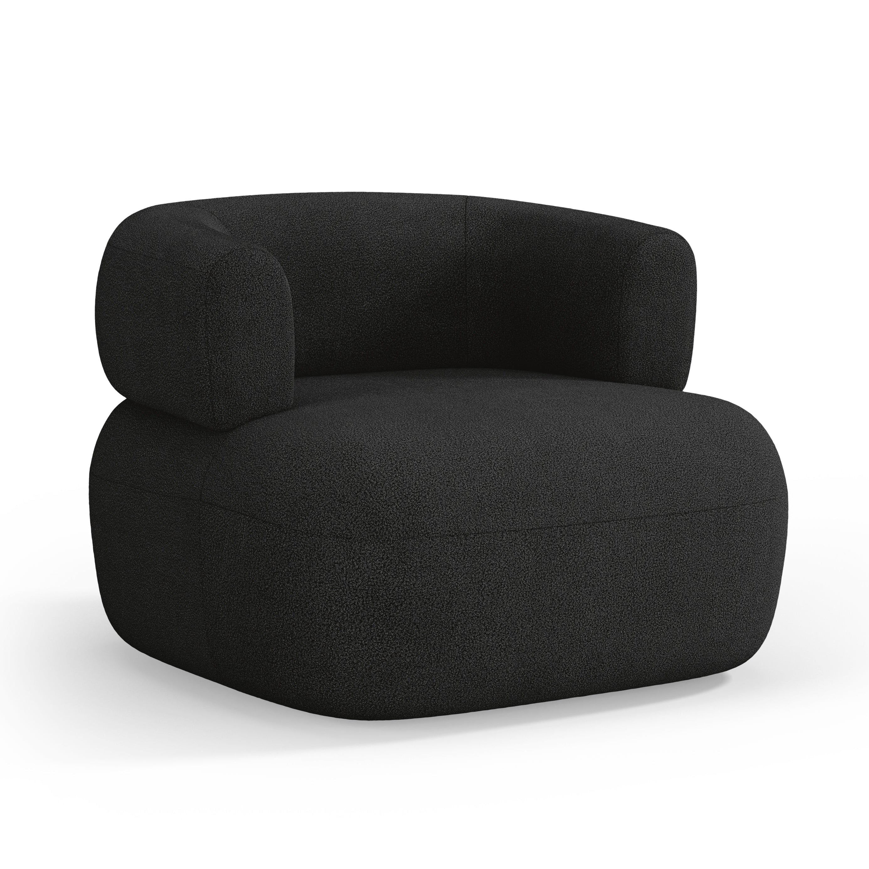 Fotel JENNY czarny boucle – Micadoni