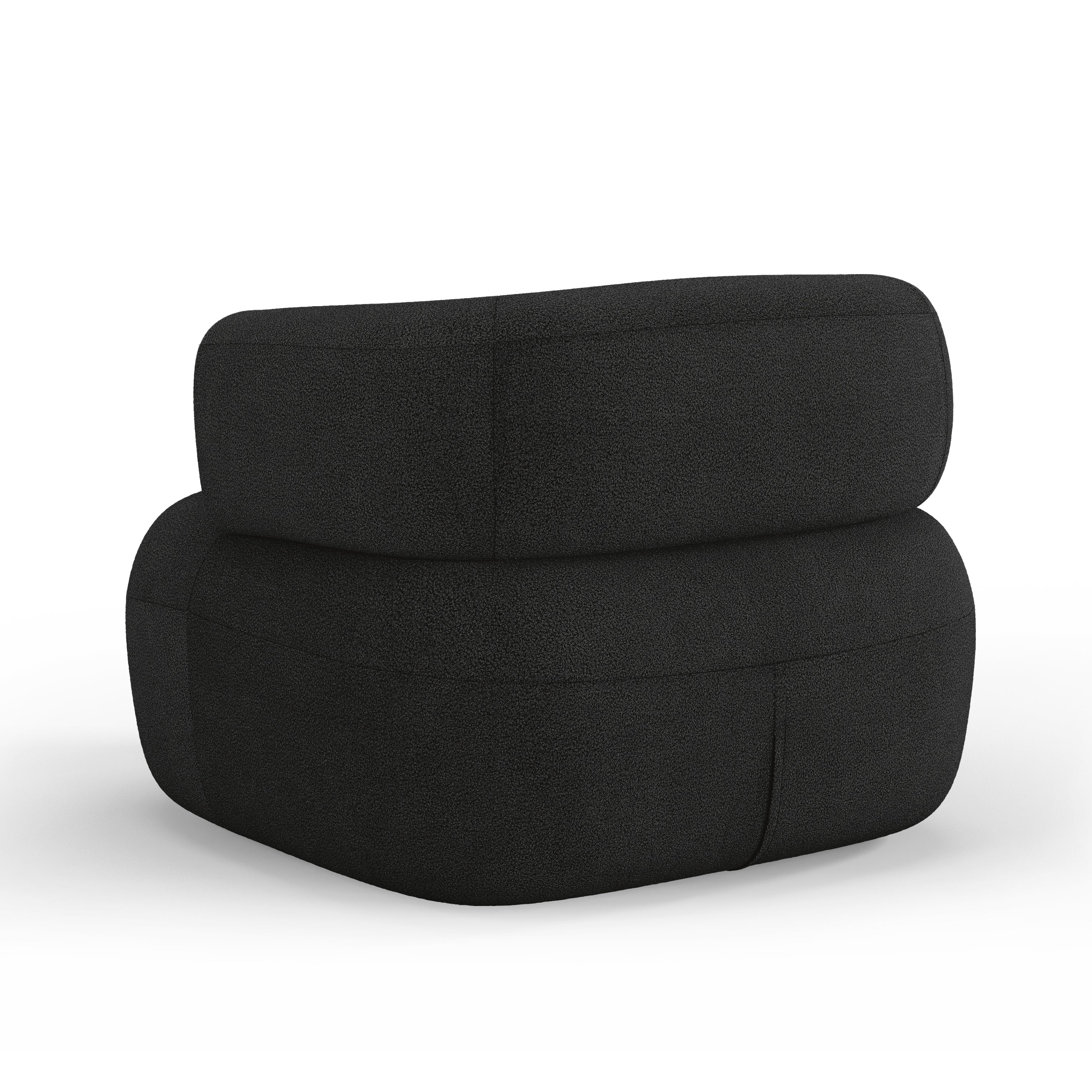 Fotel JENNY czarny boucle – Micadoni