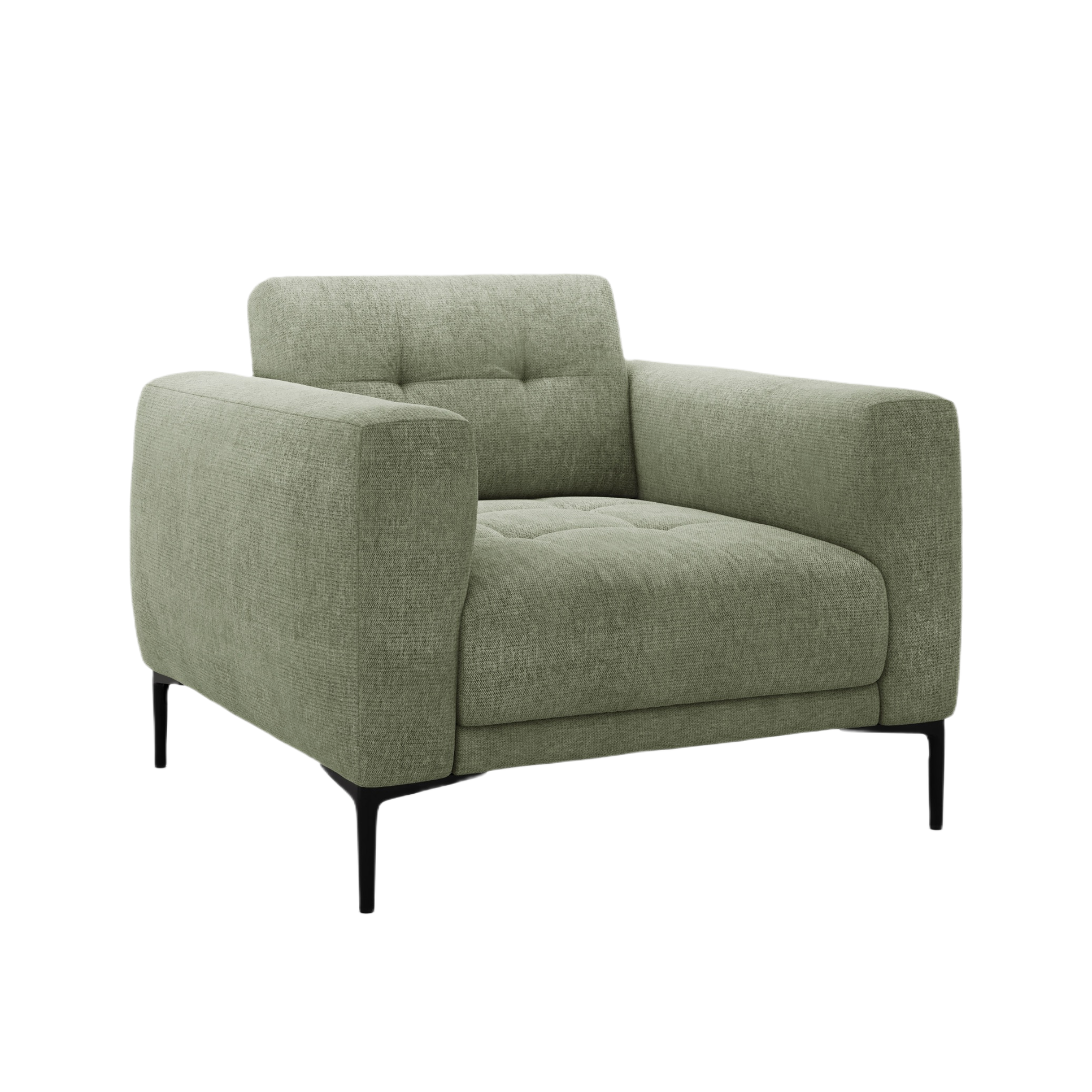 BEMY olive chenille armchair