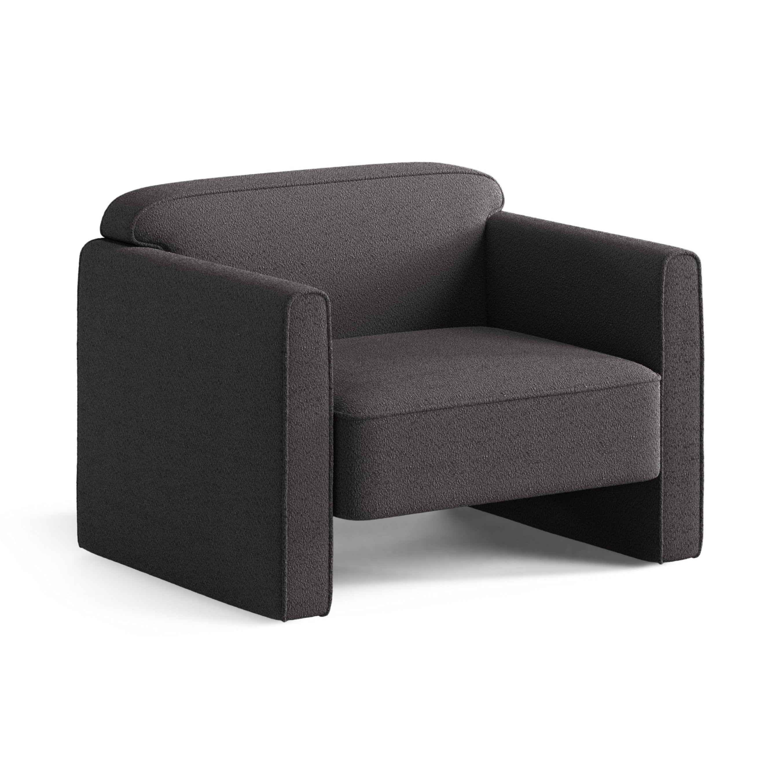 Fotel ABBY grafitowy boucle – Micadoni