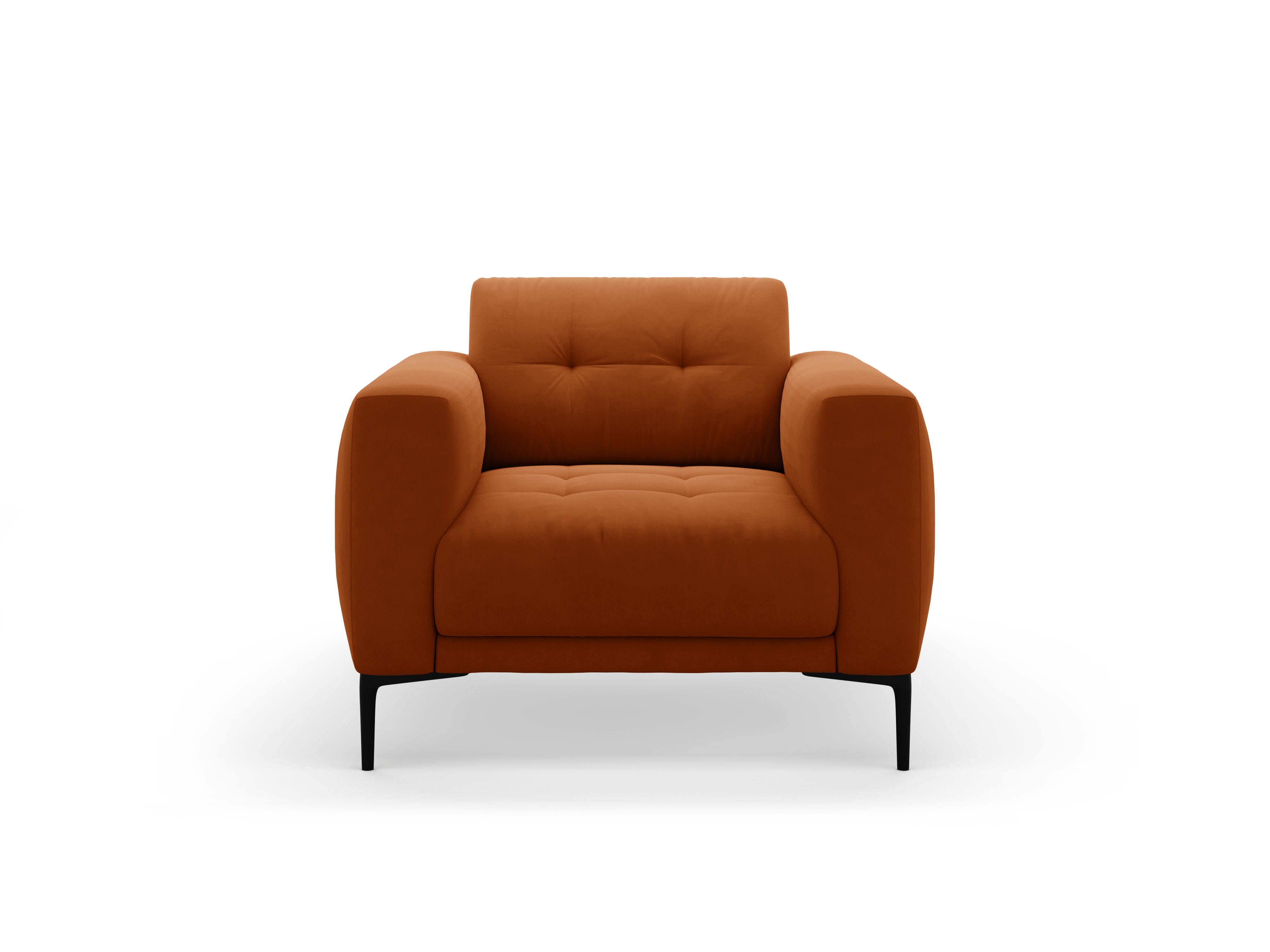 Fotel aksamitny BEMY terracotta