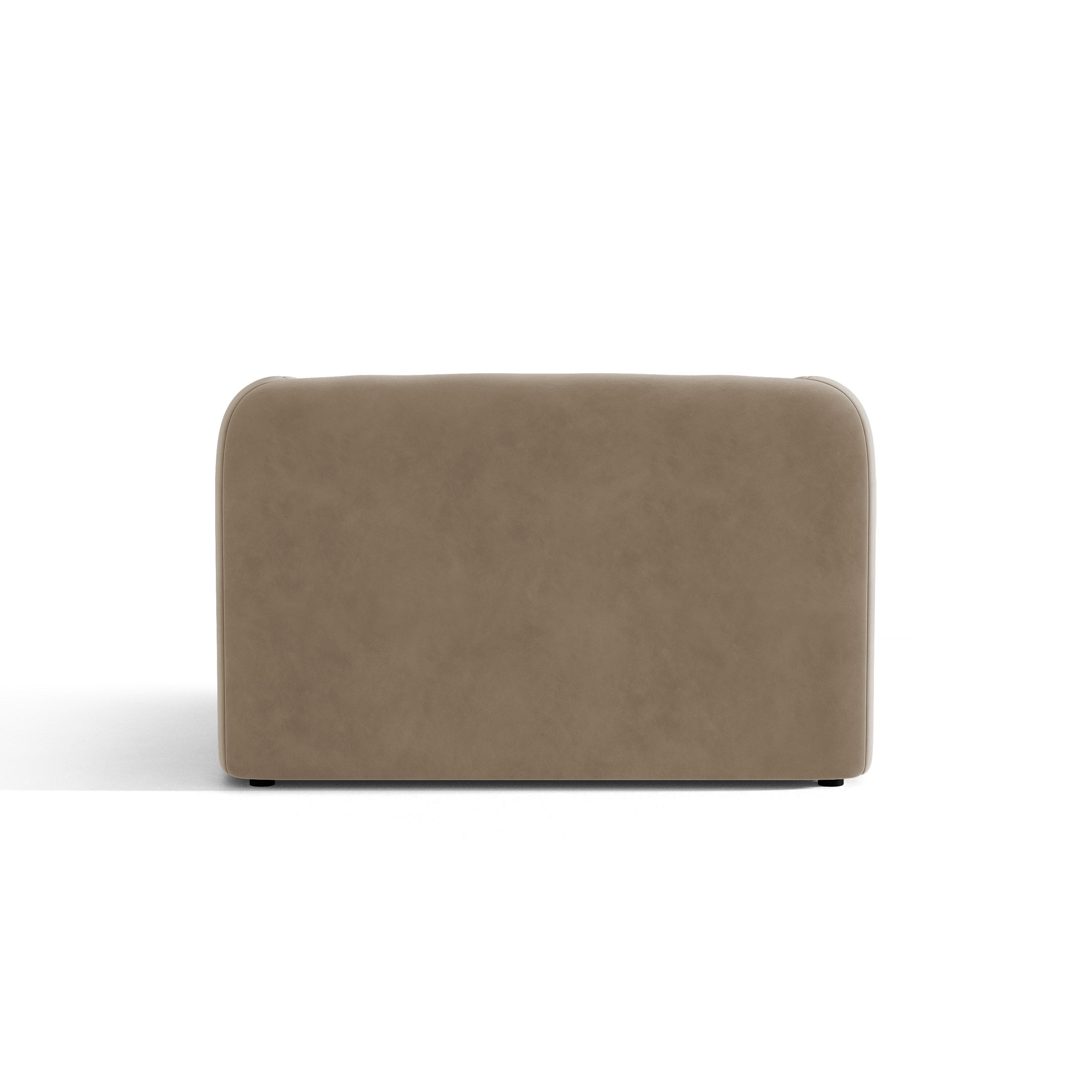 Fotel aksamitny MILEY cappuccino – styl minimalistyczny