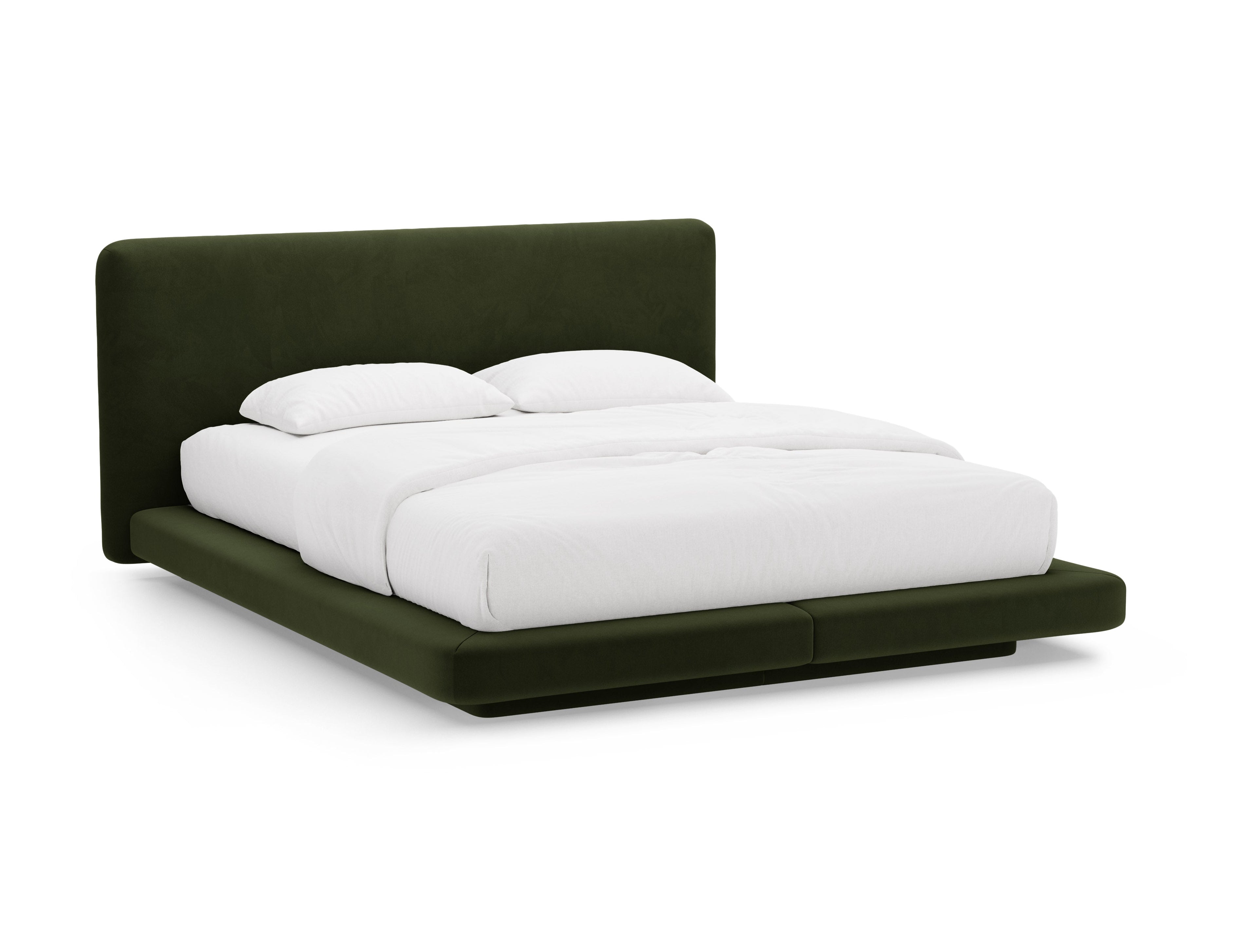 LINEA Velvet Bed in Dark Green