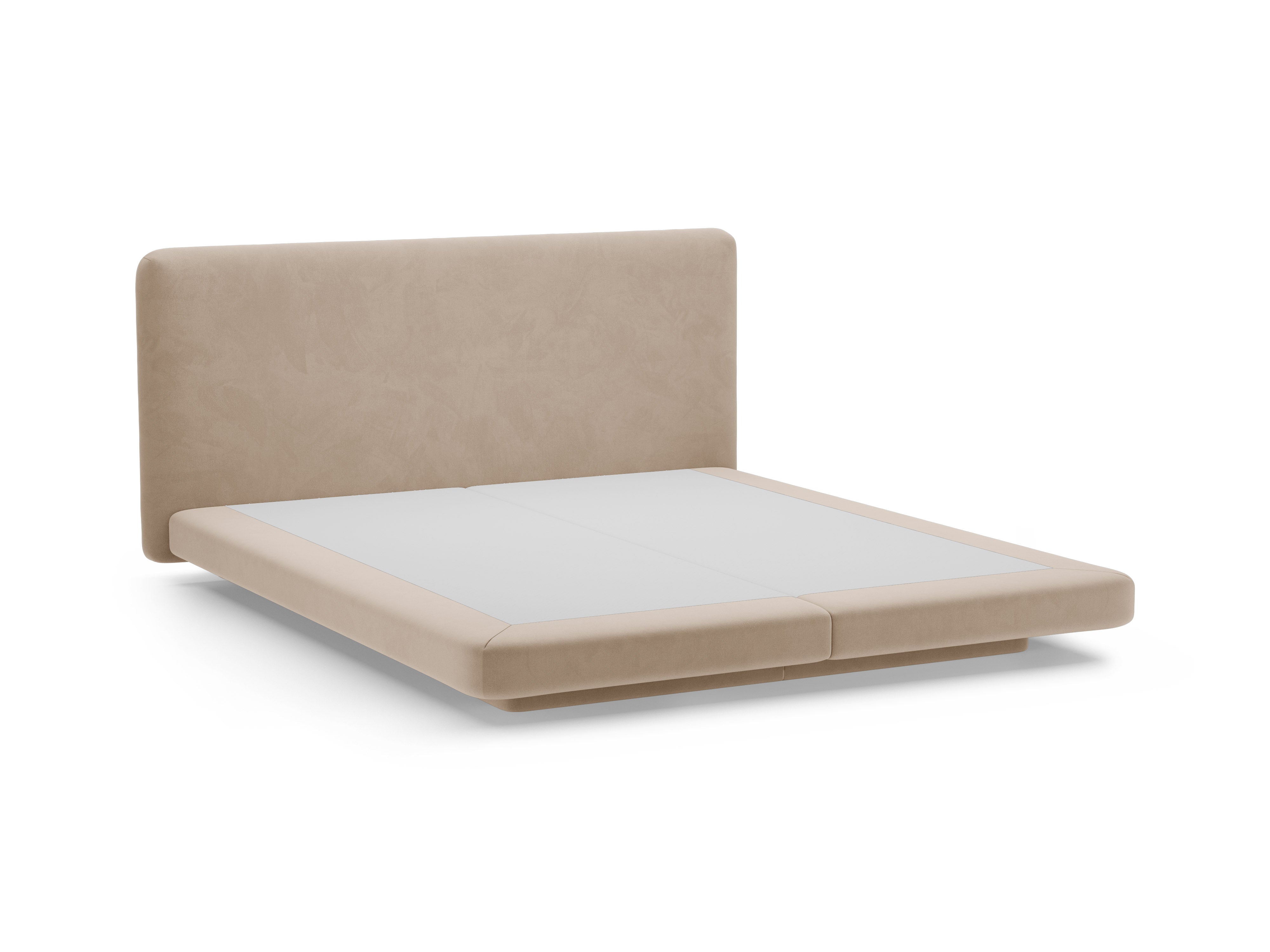 Samtbett LINEA Mandelbeige