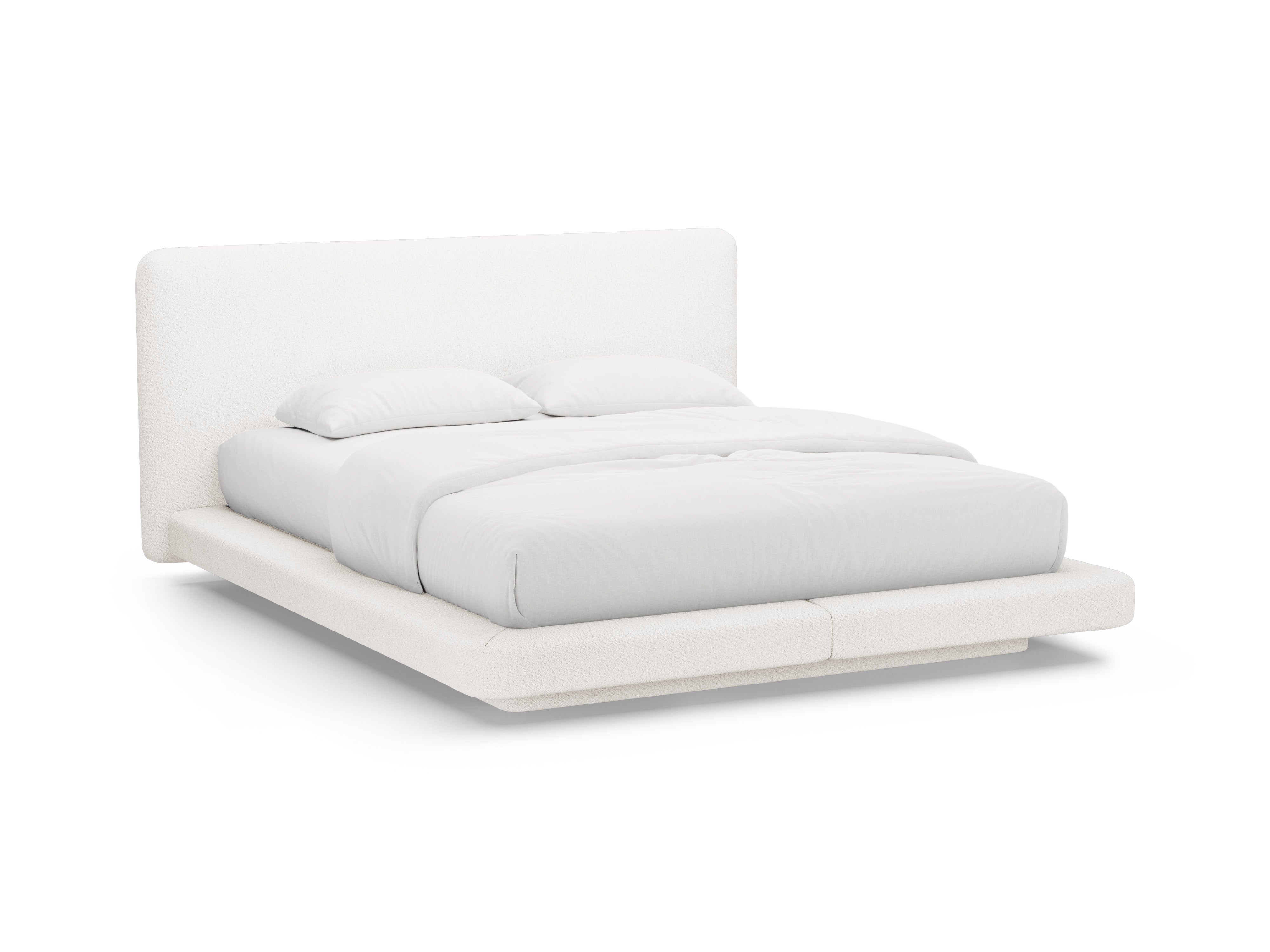 Bett LINEA weiß Boucle