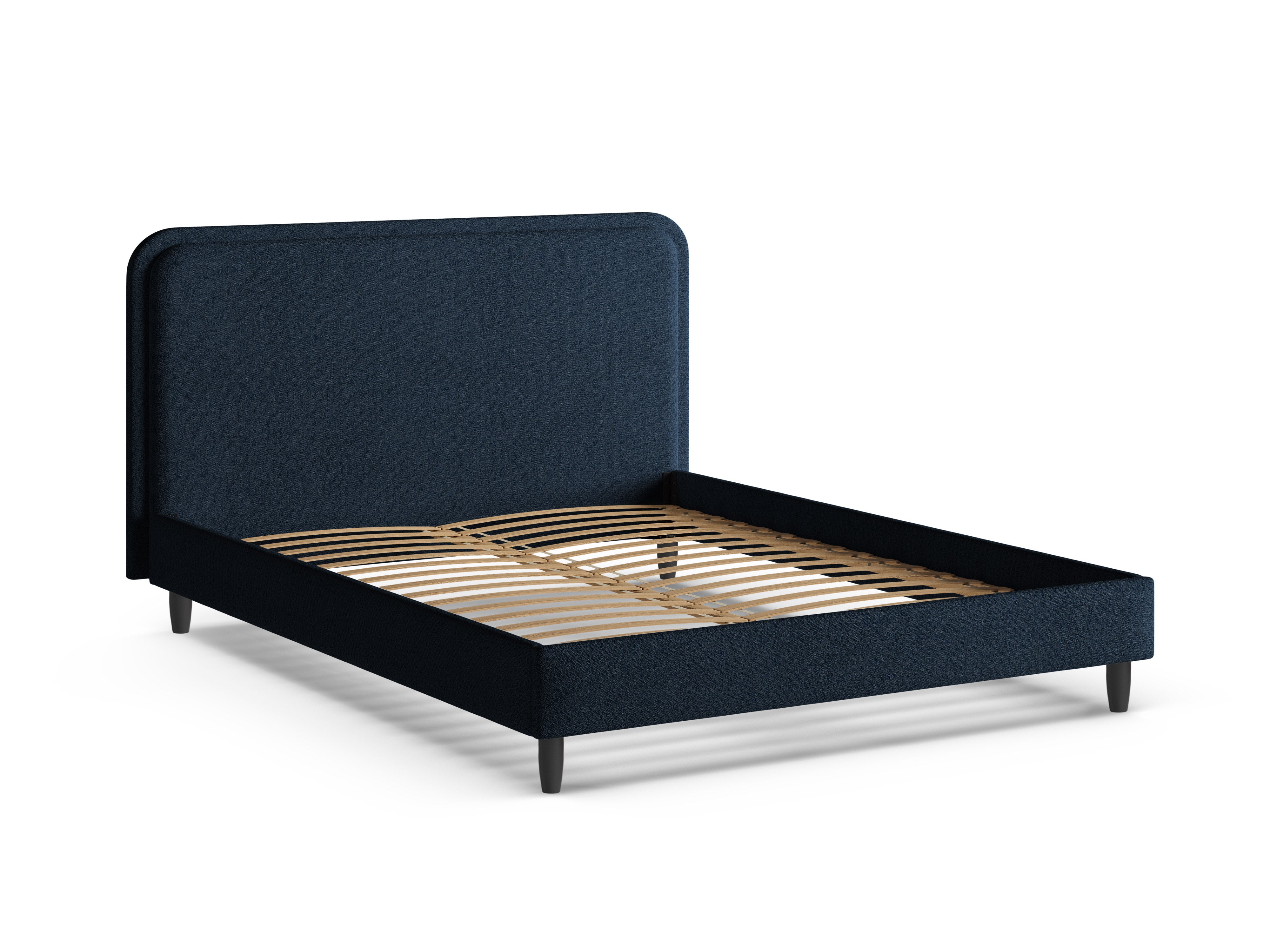 Łóżko AVELINE ciemny niebieski boucle