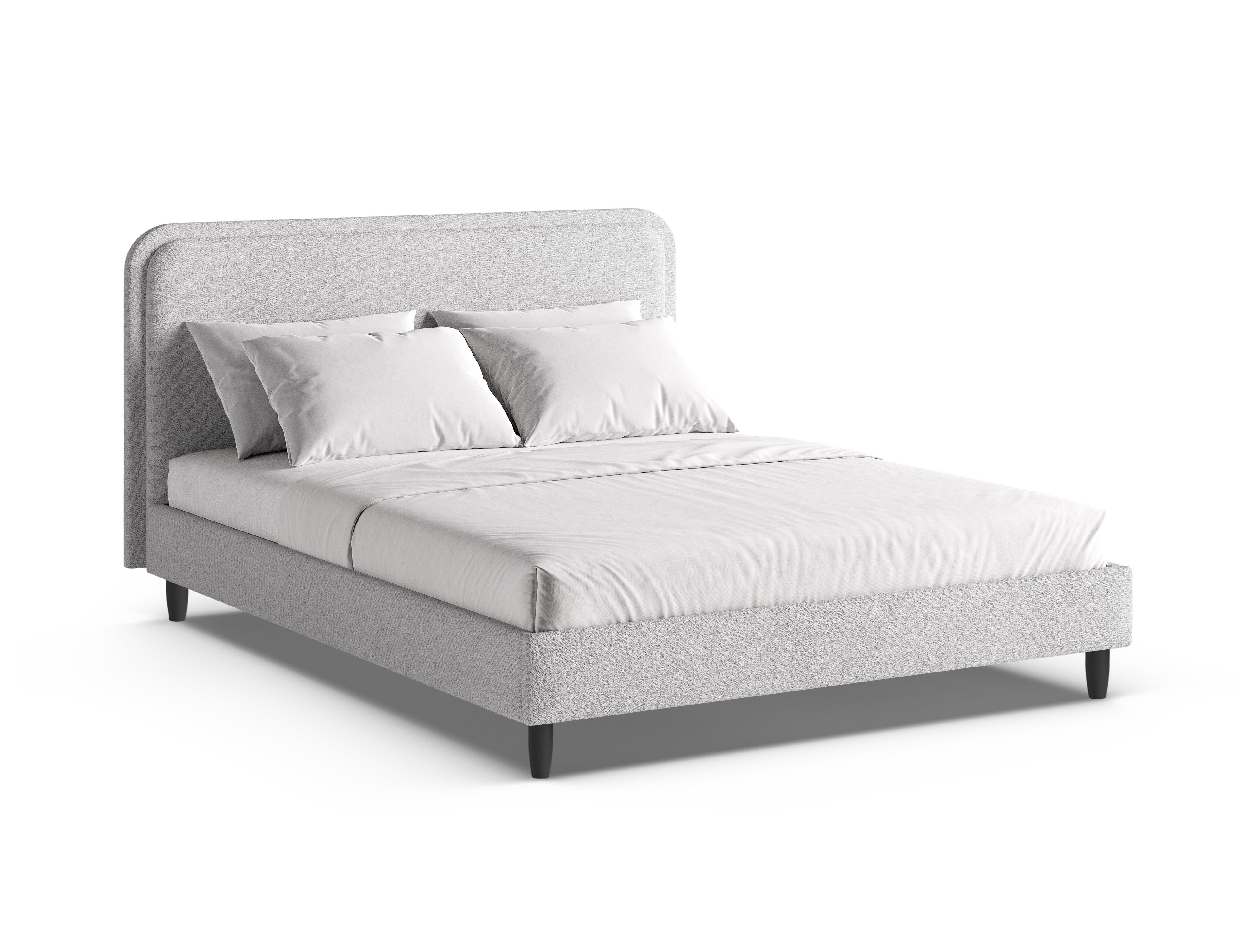 AVELINE bed light gray boucle