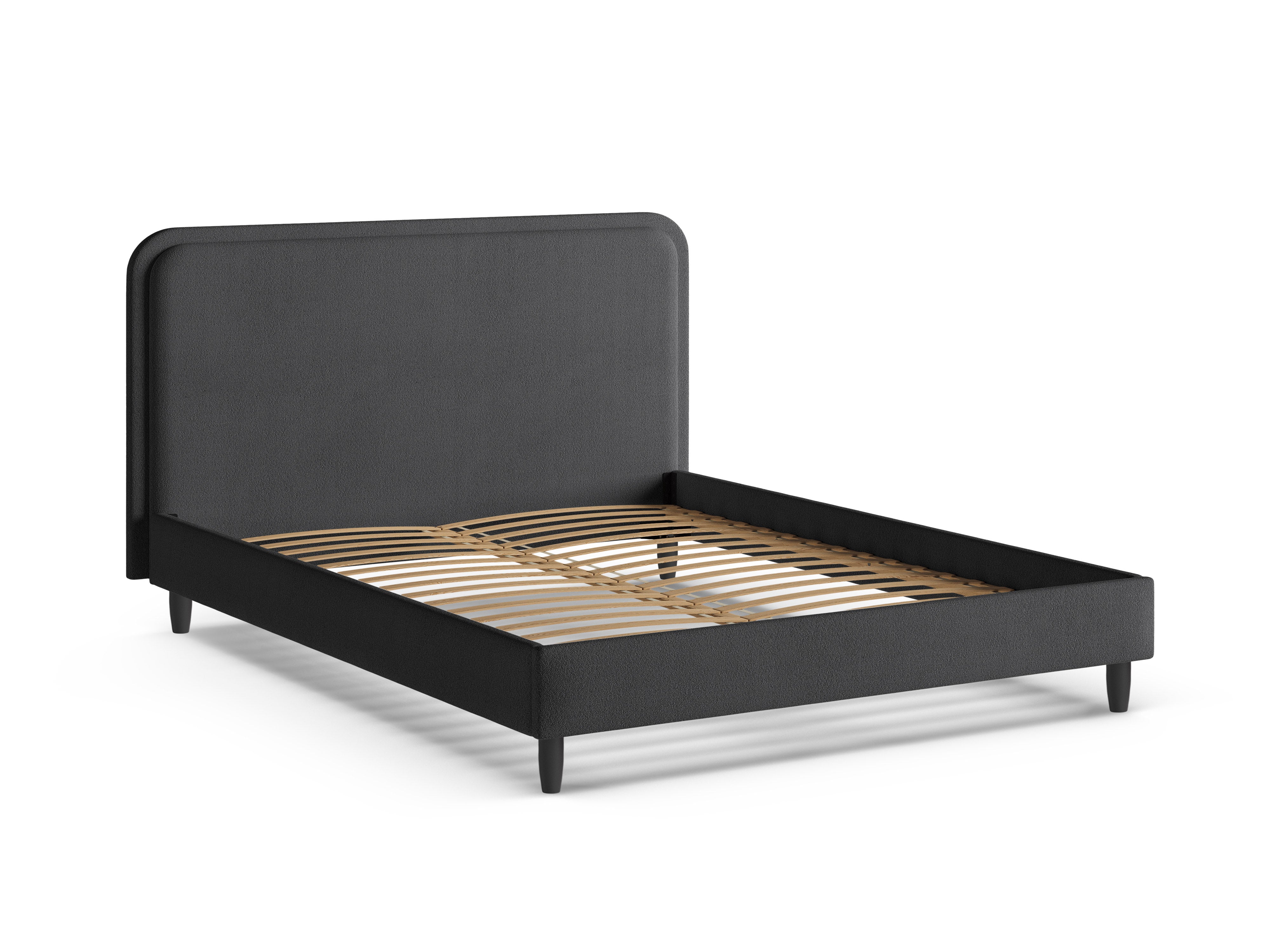 AVELINE Bed Dark Gray Boucle