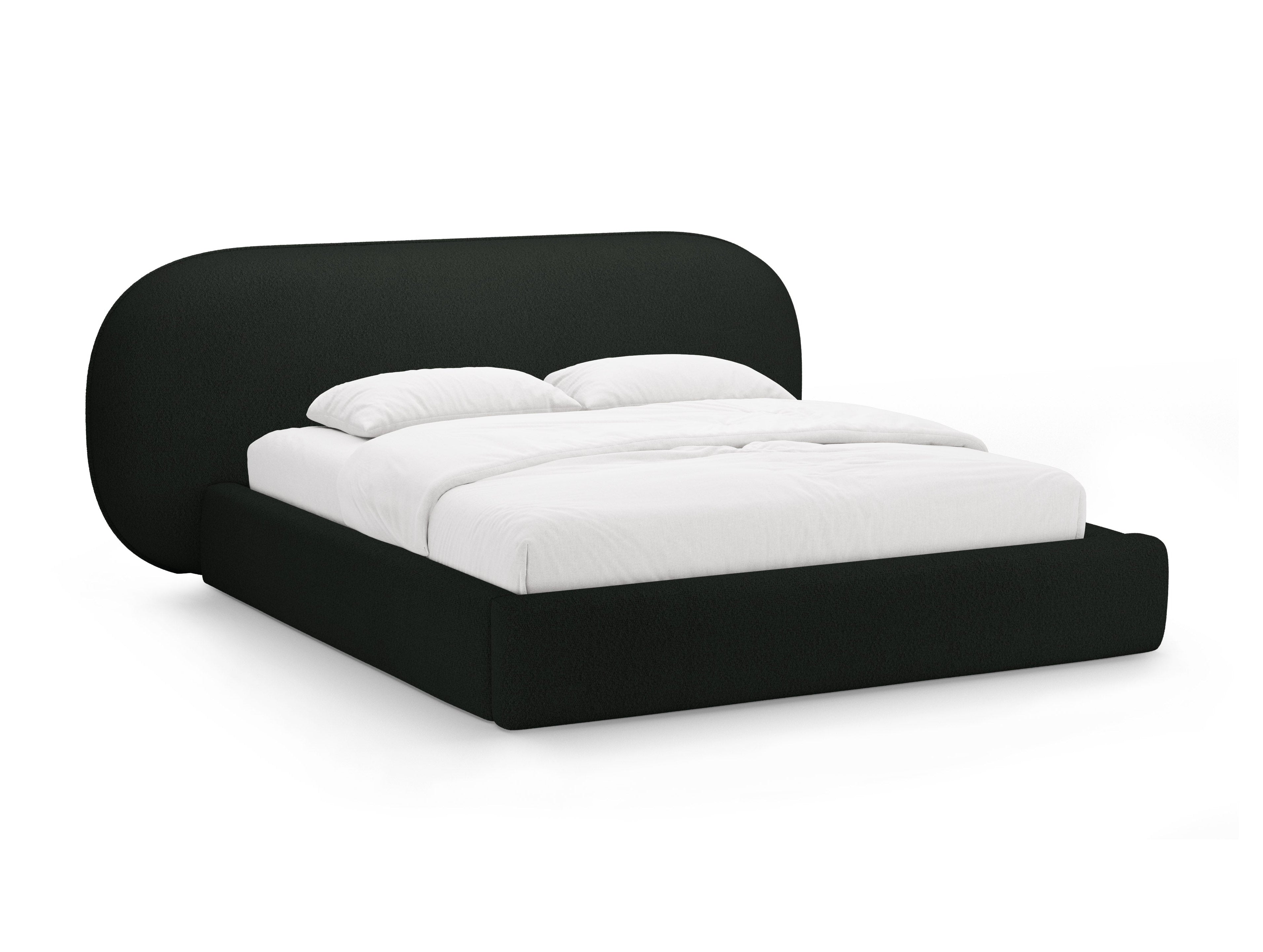 Bett OVALO schwarzes Boucle